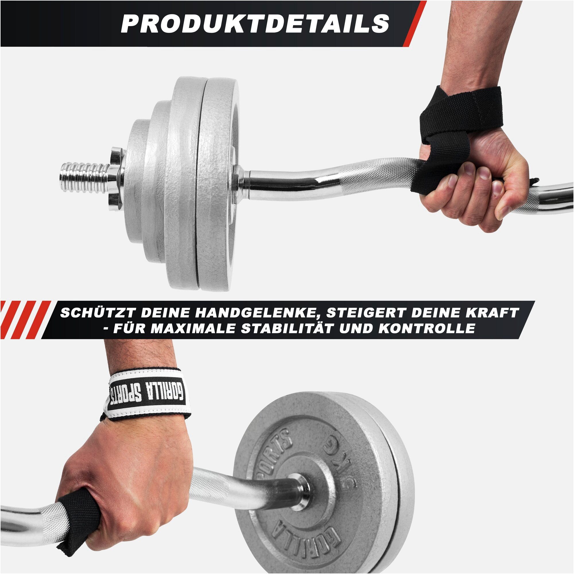 GORILLA SPORTS Trainingshilfe Zughilfen 2er Set