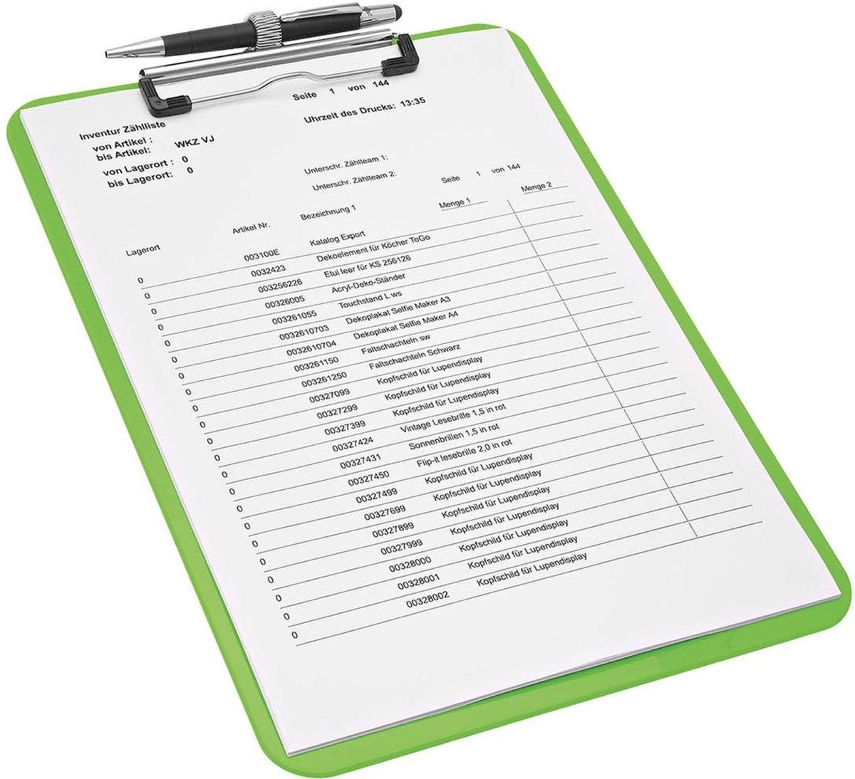 WEDO Schreibmappe Klemmbrett A4 Kunststoff mit Stiftehalter hellgrün günstig online kaufen
