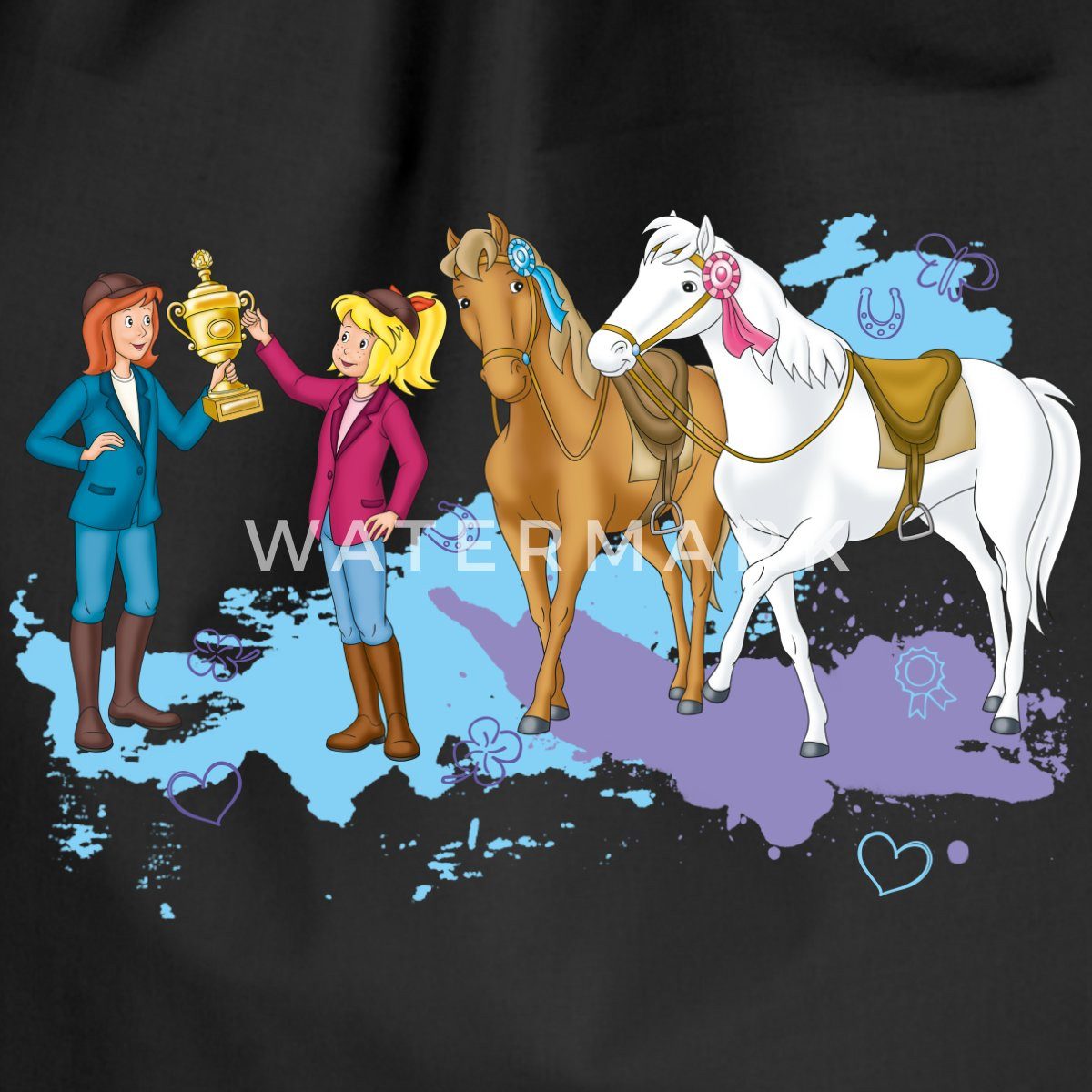 Spreadshirt Turnbeutel Bibi Und Tina Pokal Siegerschleifen Turnbeutel (1-tlg)