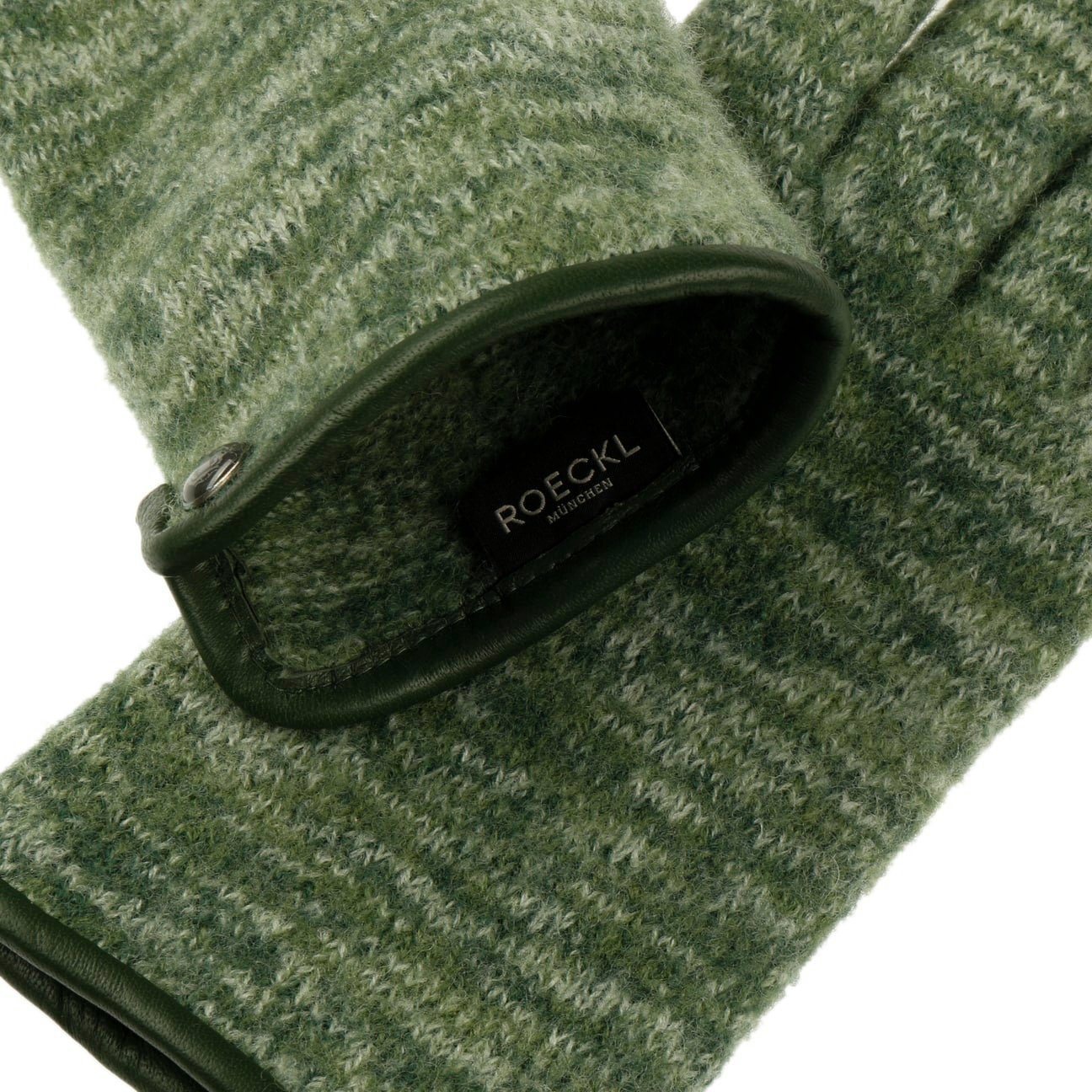grün-meliert Roeckl Handschuhe Strickhandschuhe