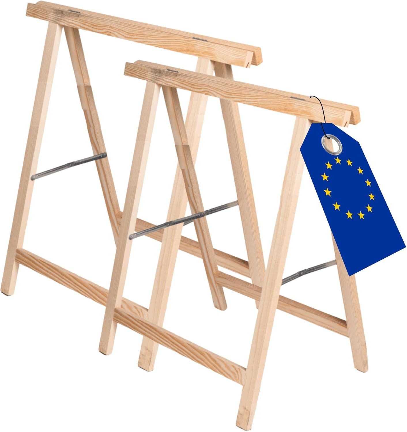 Modo24 Sägebock Holzbock, Klappbock, Arbeitsbock, Tapezierbock, Montagebock, Unterstellbock SDKM, 73x73x44 cm, 4 Farben und verschiedene Sets