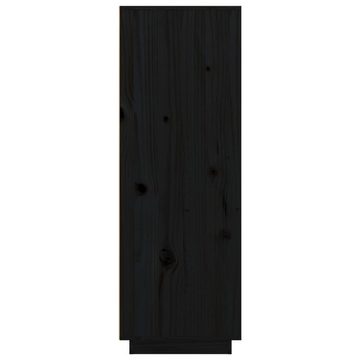furnicato Sideboard Highboard Schwarz 60x40x116,5 cm Massivholz Kiefer