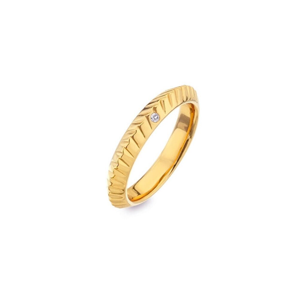 Diamond Fingerring Modern gold-plated ring with Jac Jossa Hope DR228 - Circuit: 56 mm