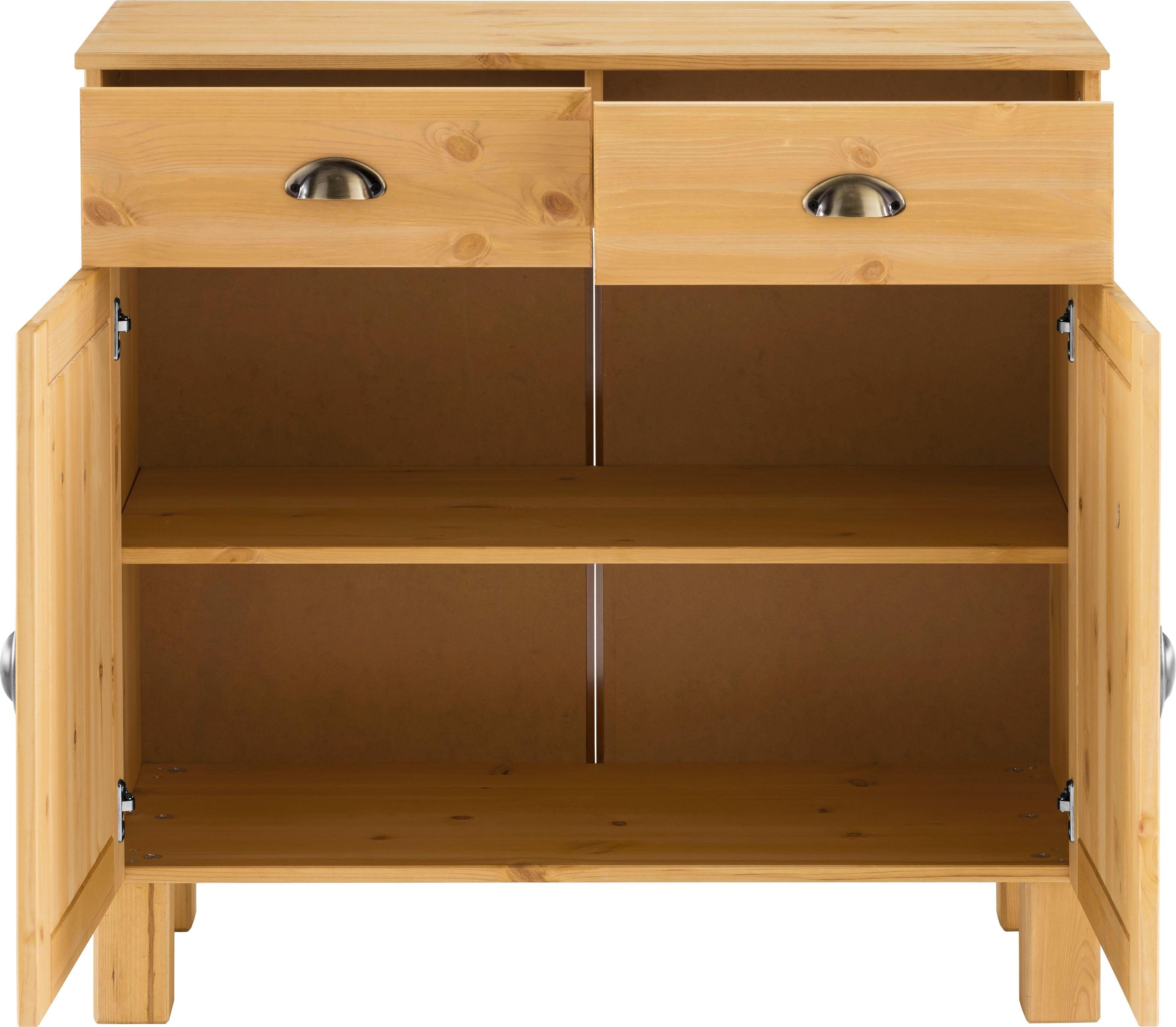 Home affaire Unterschrank Oslo 85 cm breit, 38 cm tief, als Sideboard nutzbar, 2 Türen, 2 Schubladen