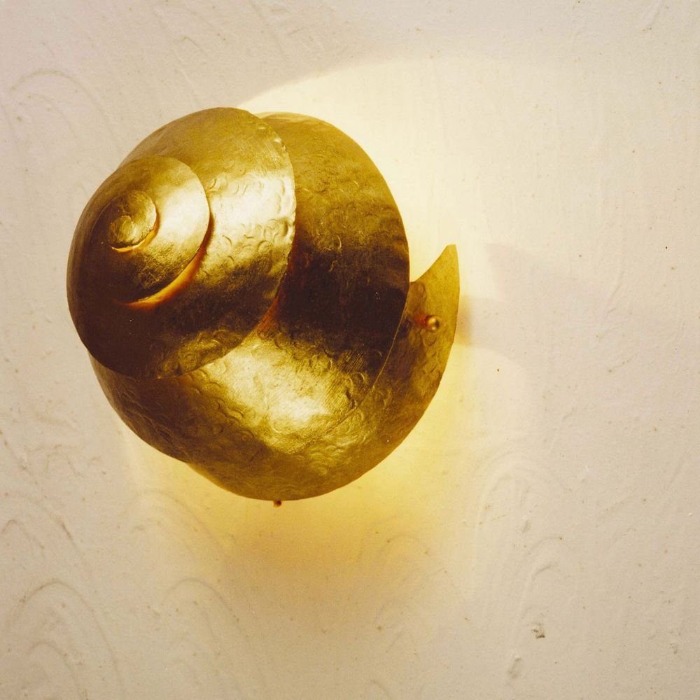 Holländer Wandleuchte Snail One Eisen Gold