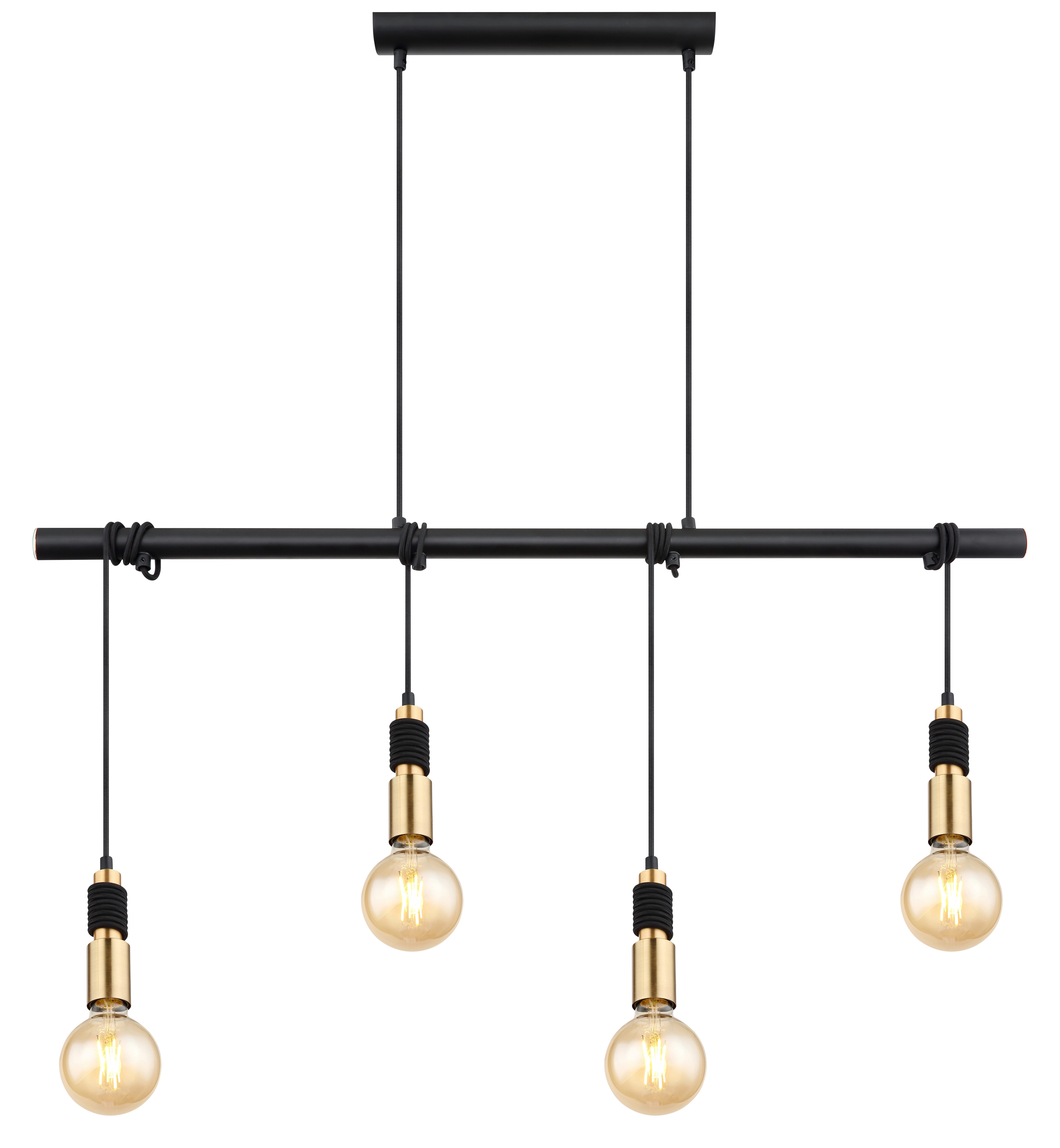 GLOBO LIGHTING Hängeleuchte ALEXIUS, ohne Leuchtmittel, Hängelampe/Metall/Kabel zum Herumwickeln/Esszimmer