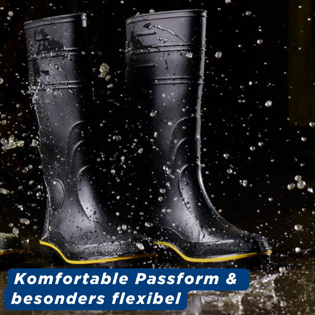 SCHEIBLER WORKWEAR Nitril Regenstiefel Hoch Gummistiefel Wasserdicht, winddicht – Bild 4 von 5