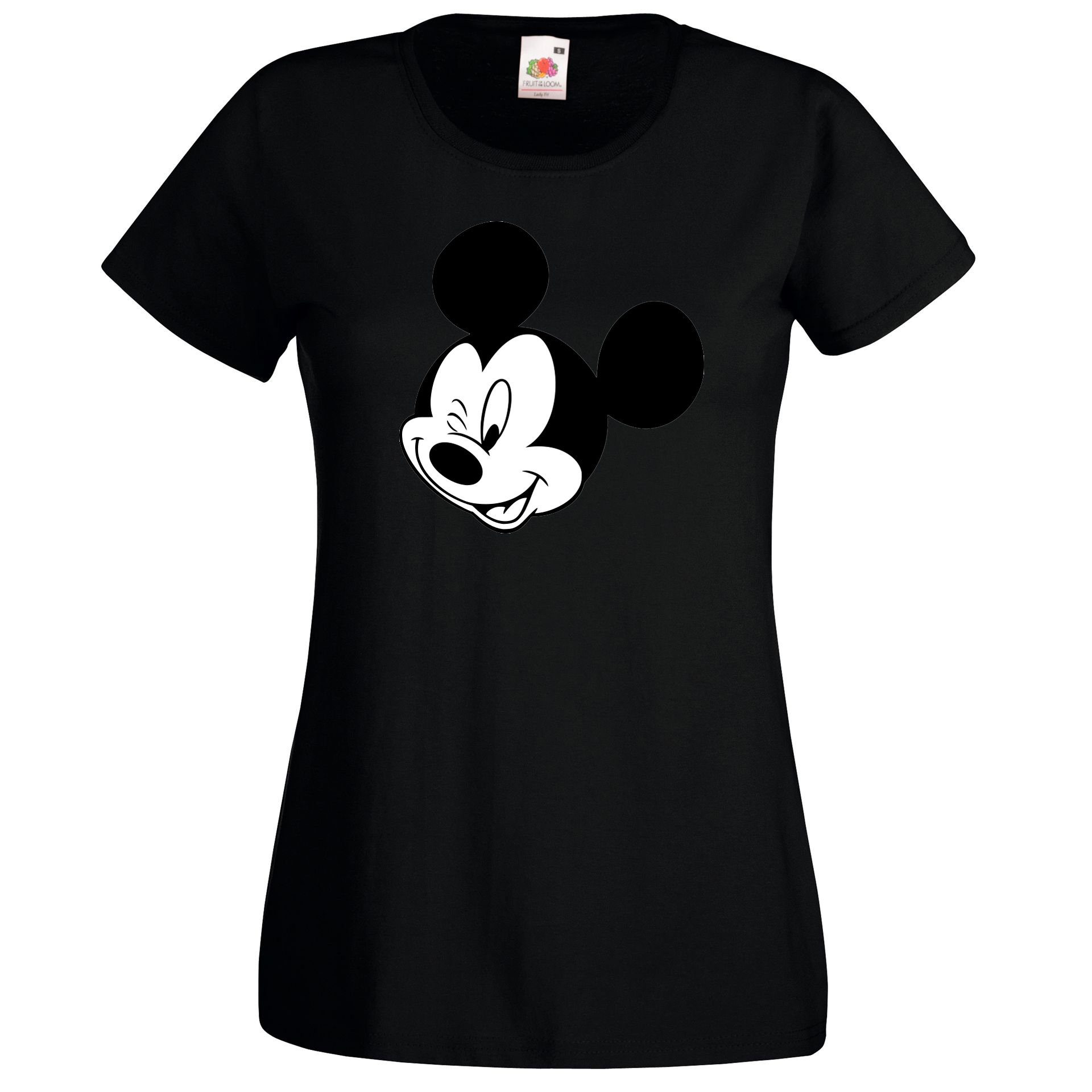 Damen Shirts Youth Designz T-Shirt Mickey Damen T-Shirt mit trendigem Frontprint