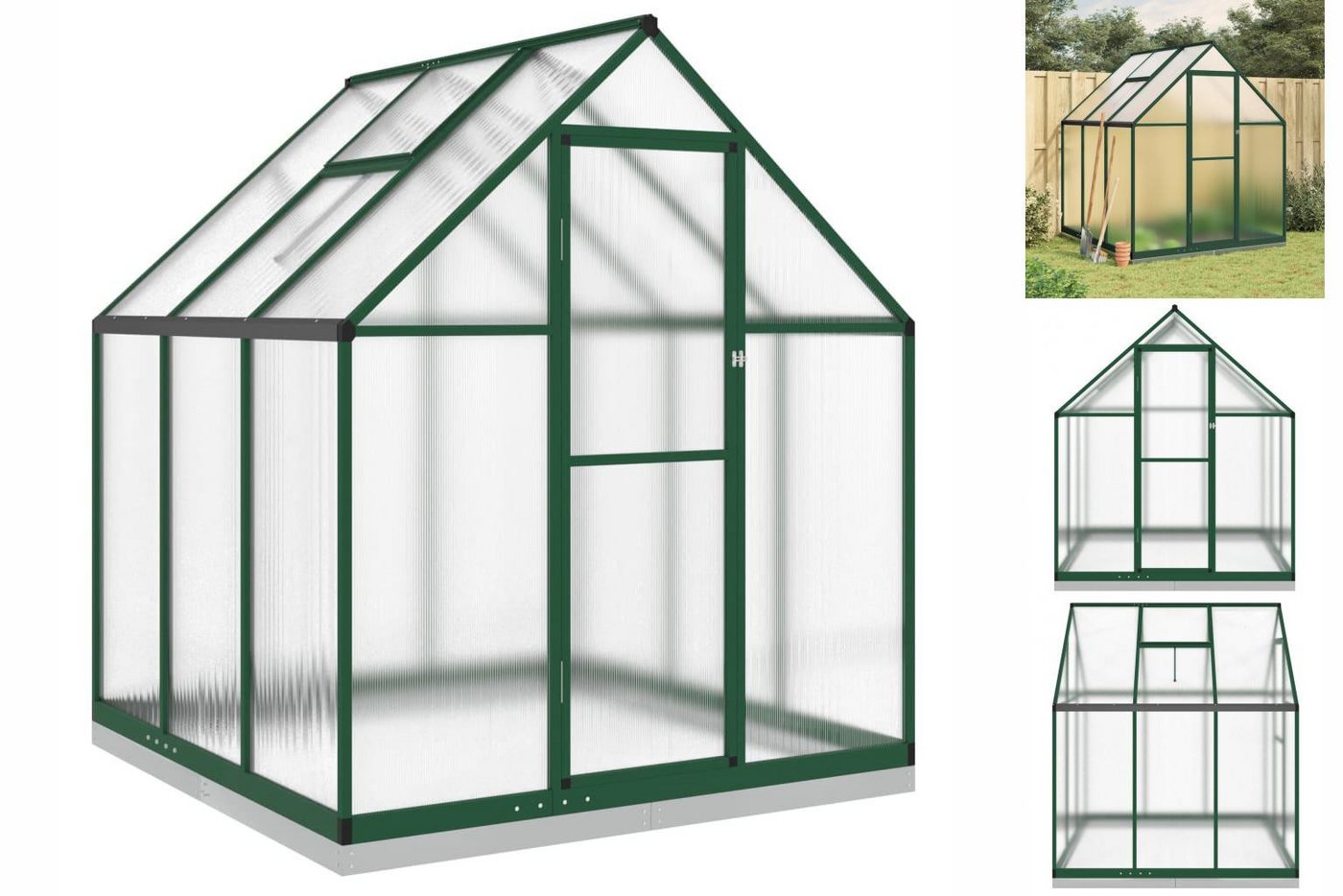 vidaXL Gewächshaus Gewächshaus mit Fundamentrahmen Grün 169x169x202 cm Aluminimum grün | Rabatt: 24% vidaXL Gewächshaus Gewächshaus mit Fundamentrahmen Grün 169x169x202 cm Aluminimum grün | Rabatt: 24%