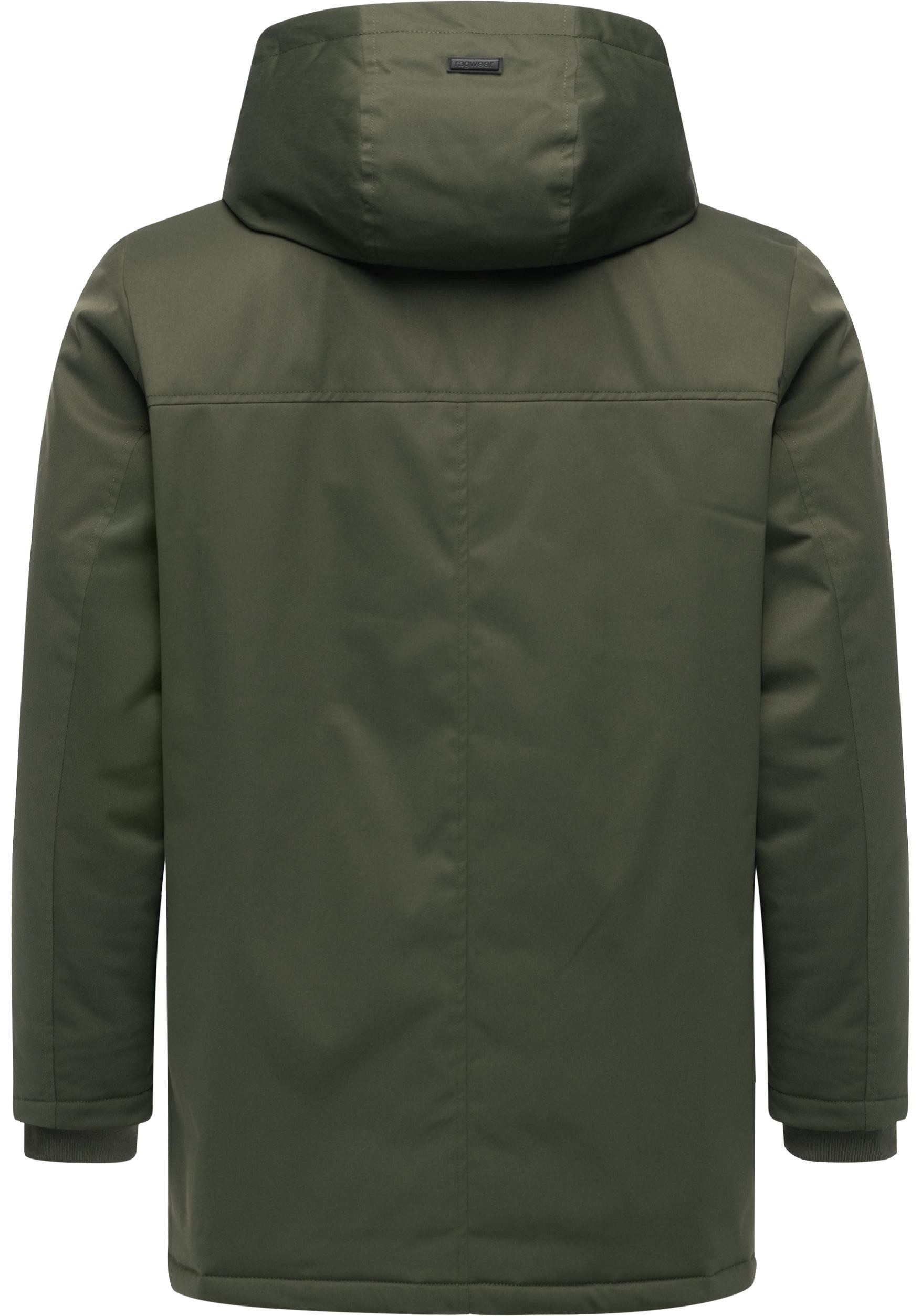 Ragwear Kurzmantel Parcan Twill YOUMODO wasserdichter Herren Winterparka