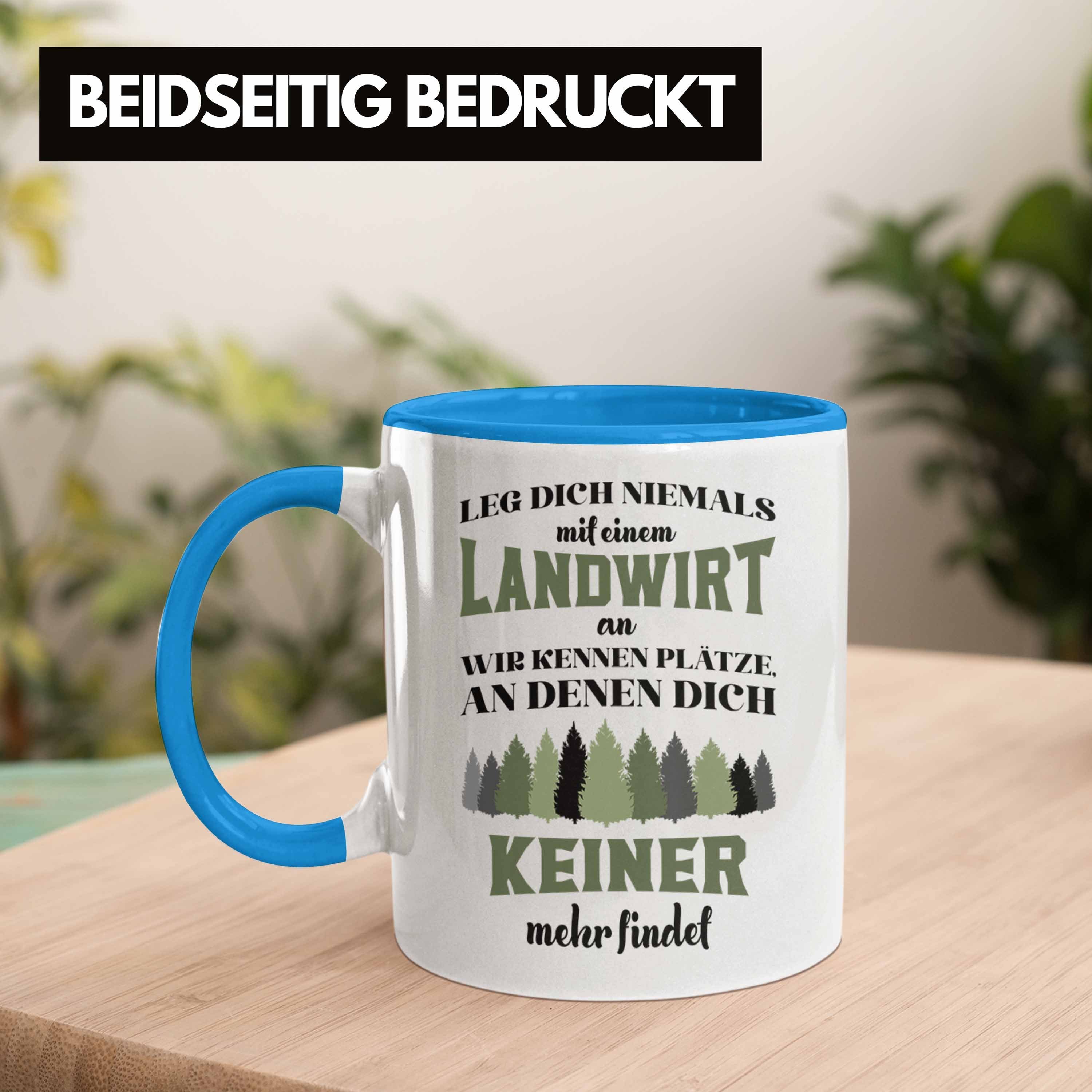 Männer Spruch Blau Tasse Geschenke für Trendation - Traktor Kaffeetasse Tasse Geschenk Landwirtschaft Superheld Spruch Trendation Landwirt