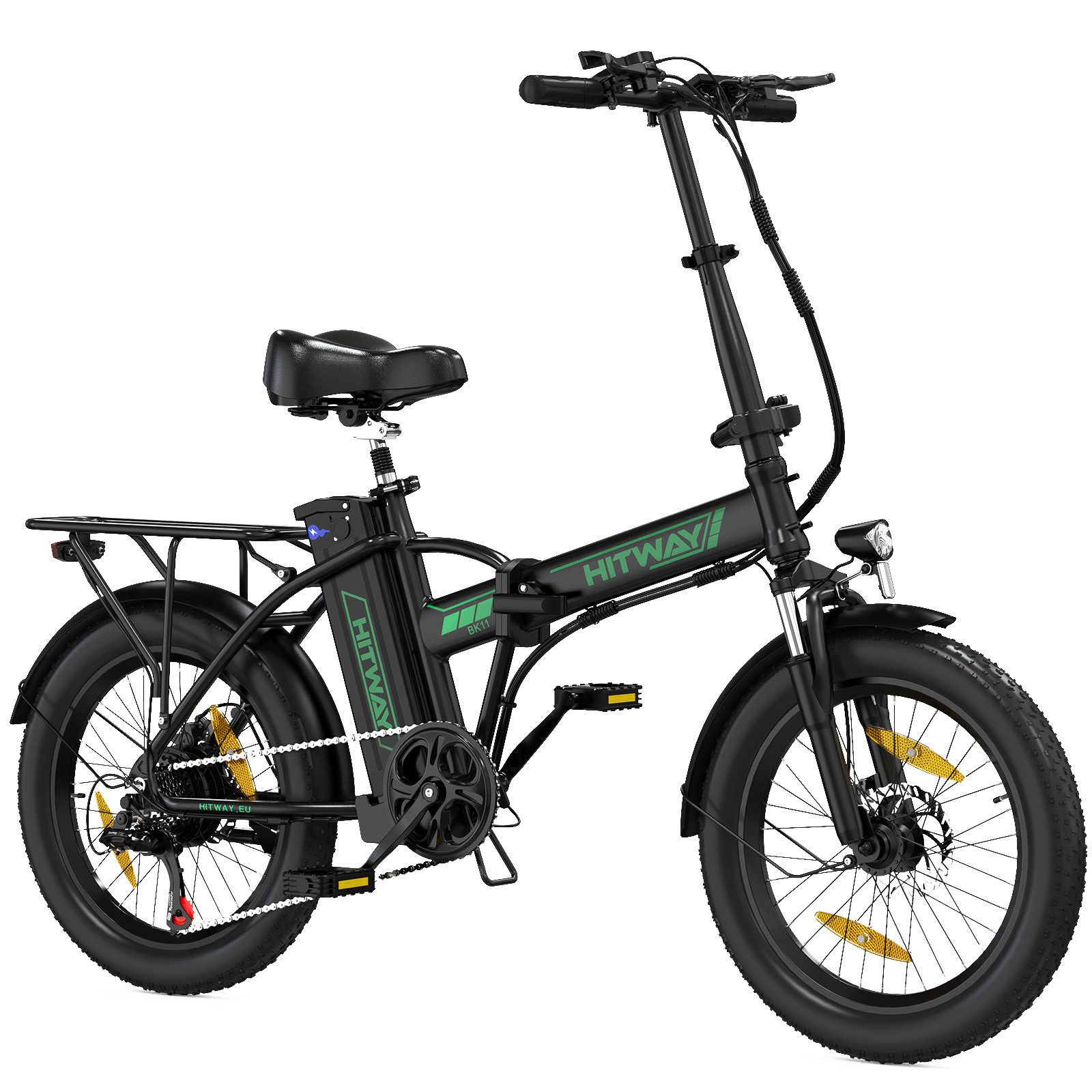 E-Bike Klapprad Elektrofahrrad 20*3,0 Zoll Pedelec StVZO mit 36V12Ah Akku Max 35-90km