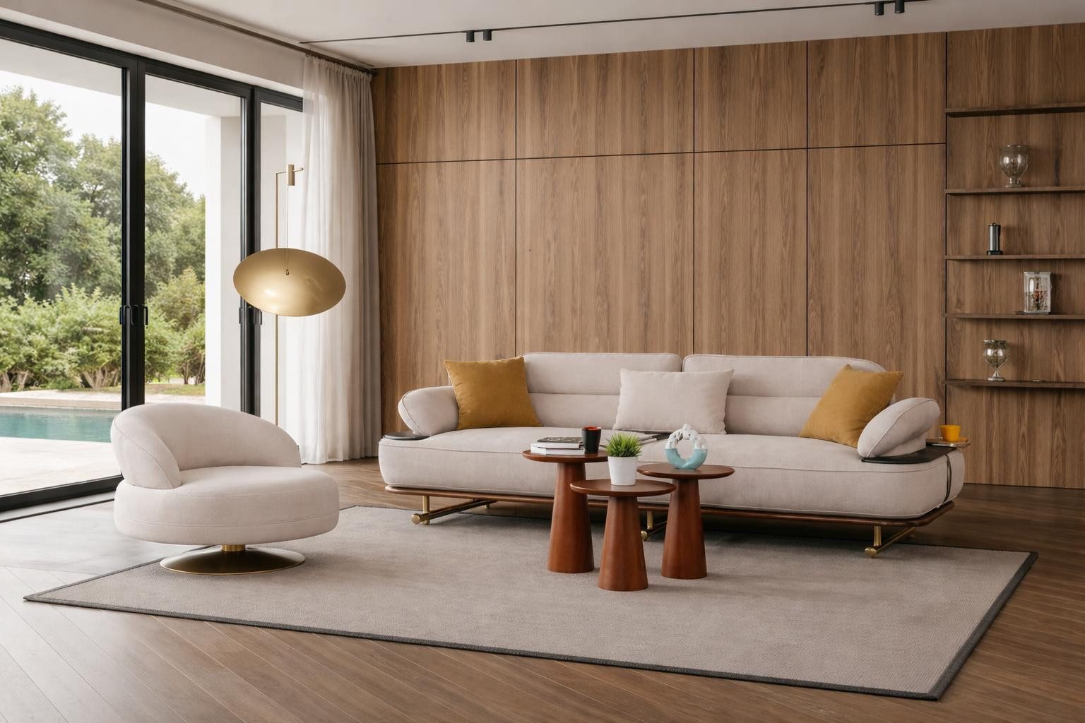 JVmoebel Sitzgruppe Wohnzimmer Set Modern Weiß Couch Bergère Designer-Set Minimalismus, (2-tlg)