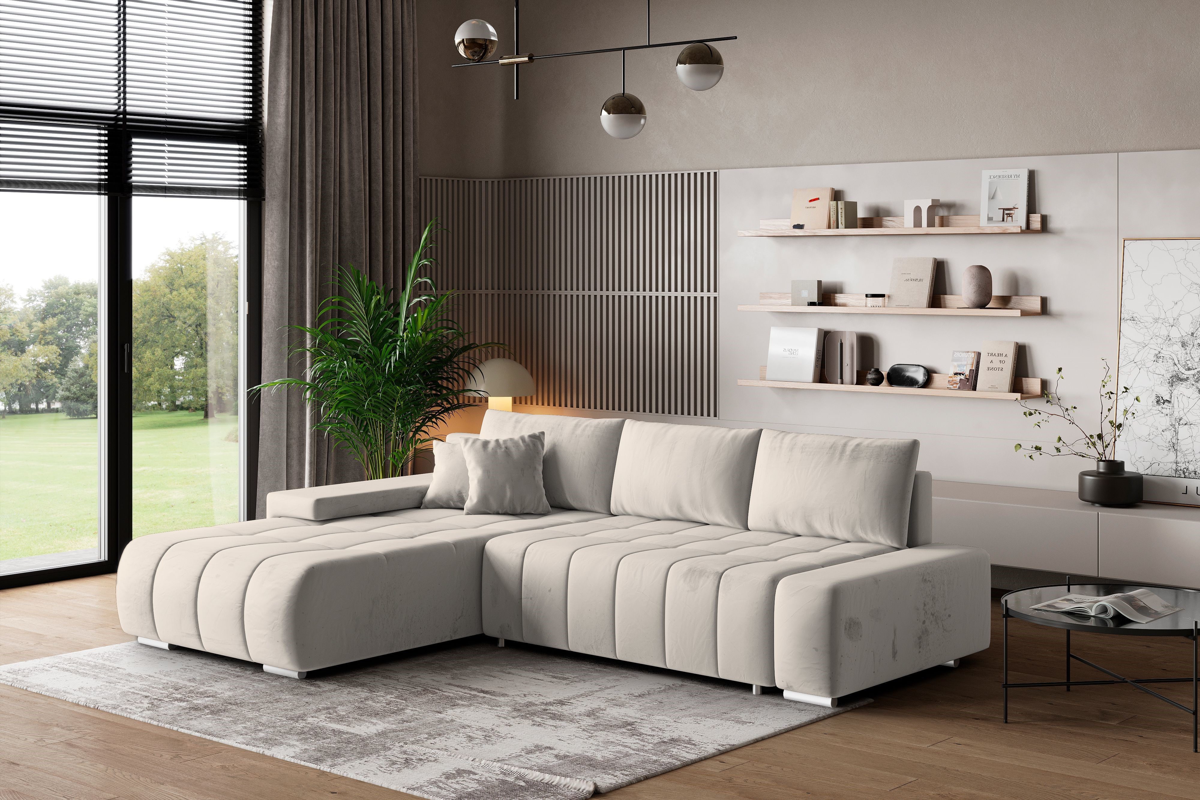 Masseno Ecksofa ALESE mit Schlaffunktion L-Form, günstig online kaufen