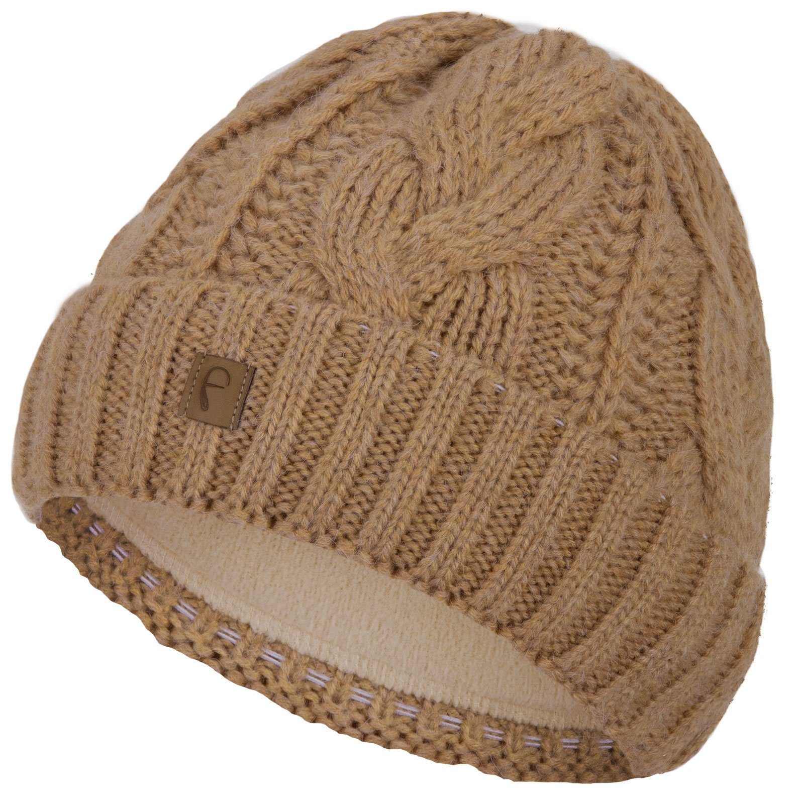 Faera Strickmütze (1-St) Wintermütze Strickmuster Damen Herren Grobstrick Beanie Mütze