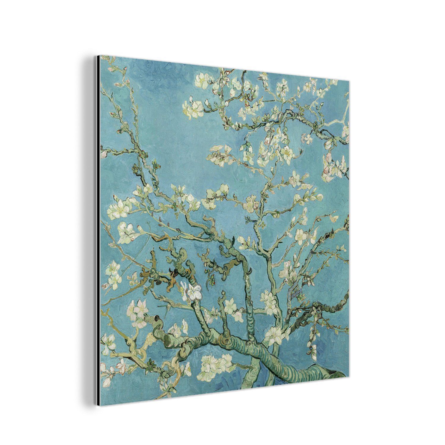 MuchoWow Metallbild Alu, Dekoration - St), (1 Alte Metallbilder, Blüte van - - Van Industrial, Gemälde Gogh, Meister aus Gogh Wohnzimmer Vincent