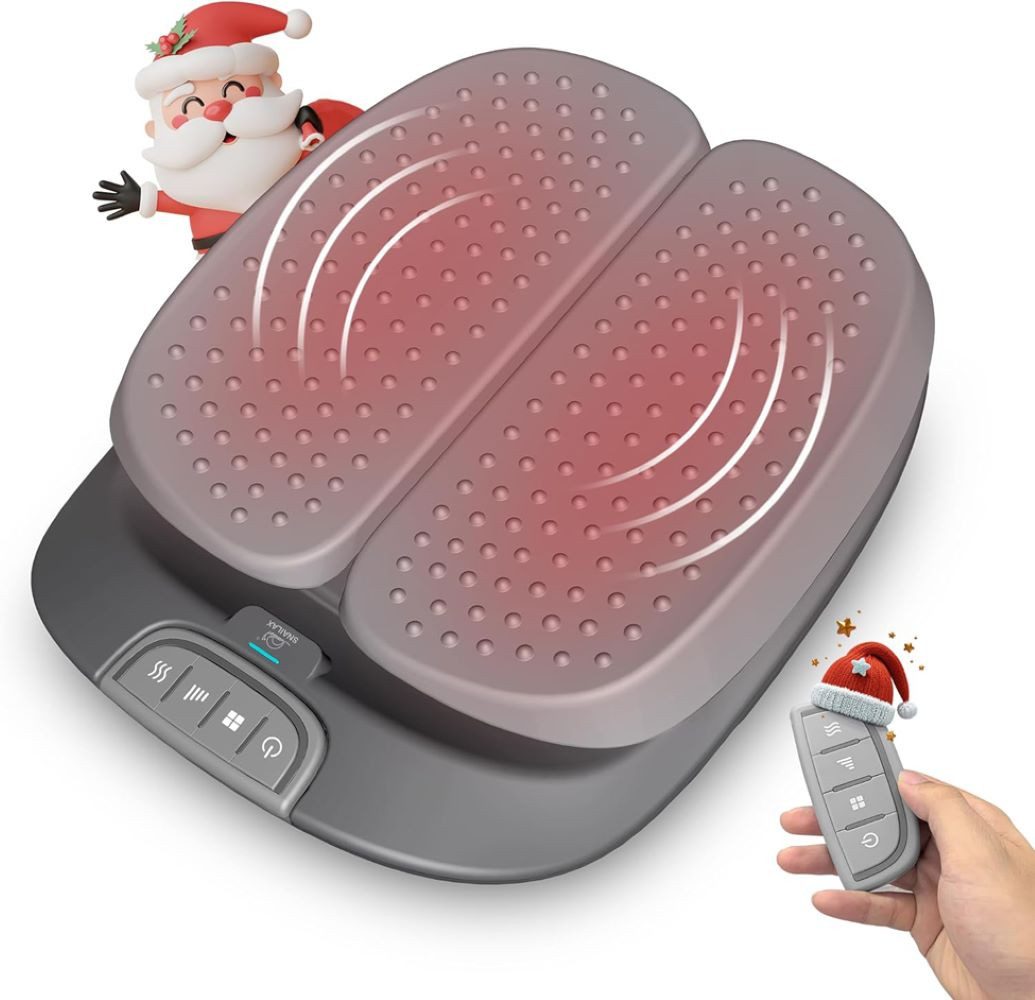 Shiatsu-Fußmassagegerät mit Wärme und Fernbedienung, einstellbare Vibrationsgeschwindigkeit