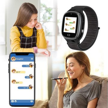 PTHTECHUS Smartwatch (1,37 Zoll), Kinder LED Touch Digitalkamera Kinderuhr Spiel Anruf Wecker 5-12 Jahre