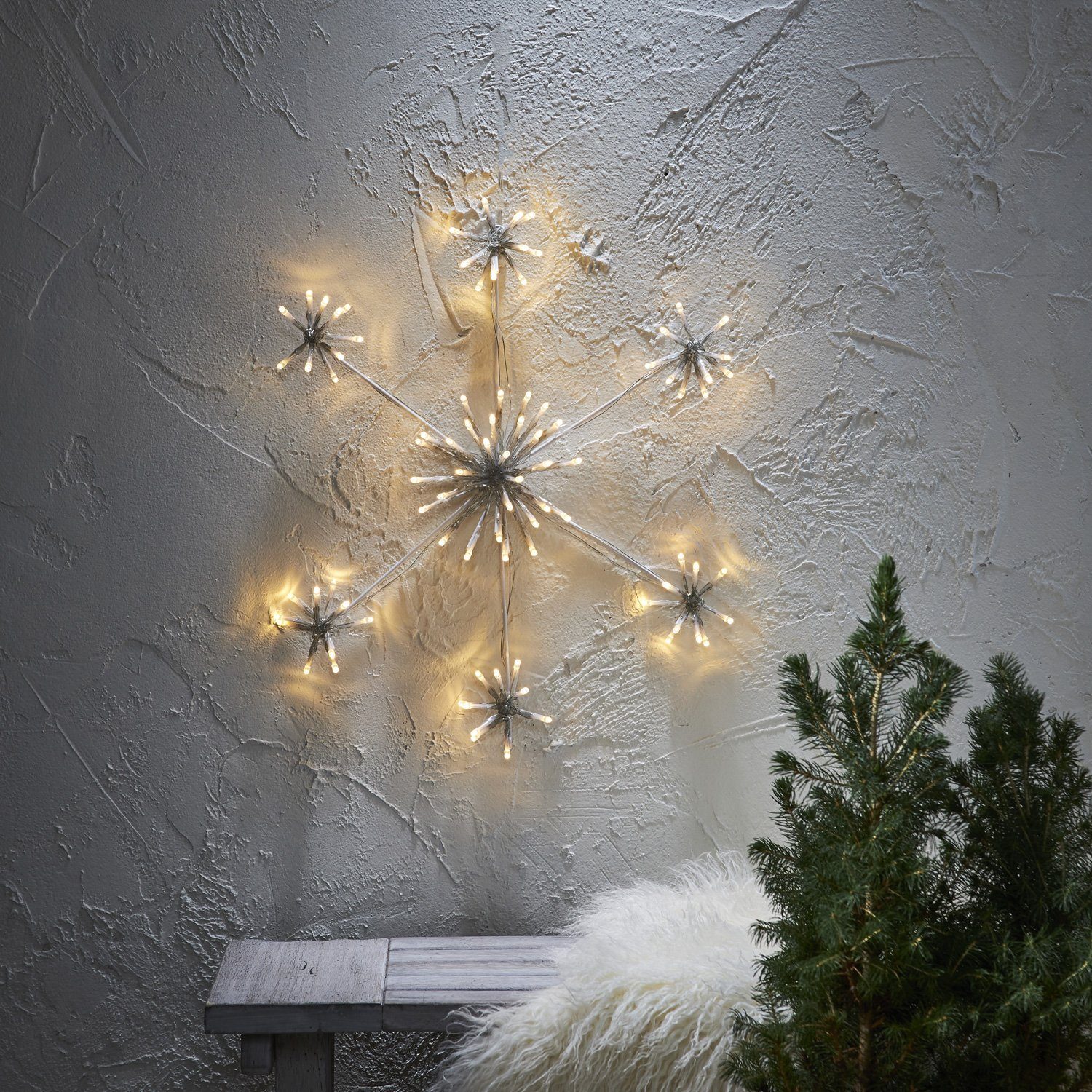 Lichterbaum 200 LED warmweiß 150 cm - Silhouette beleuchteter Bau, 32,99 €