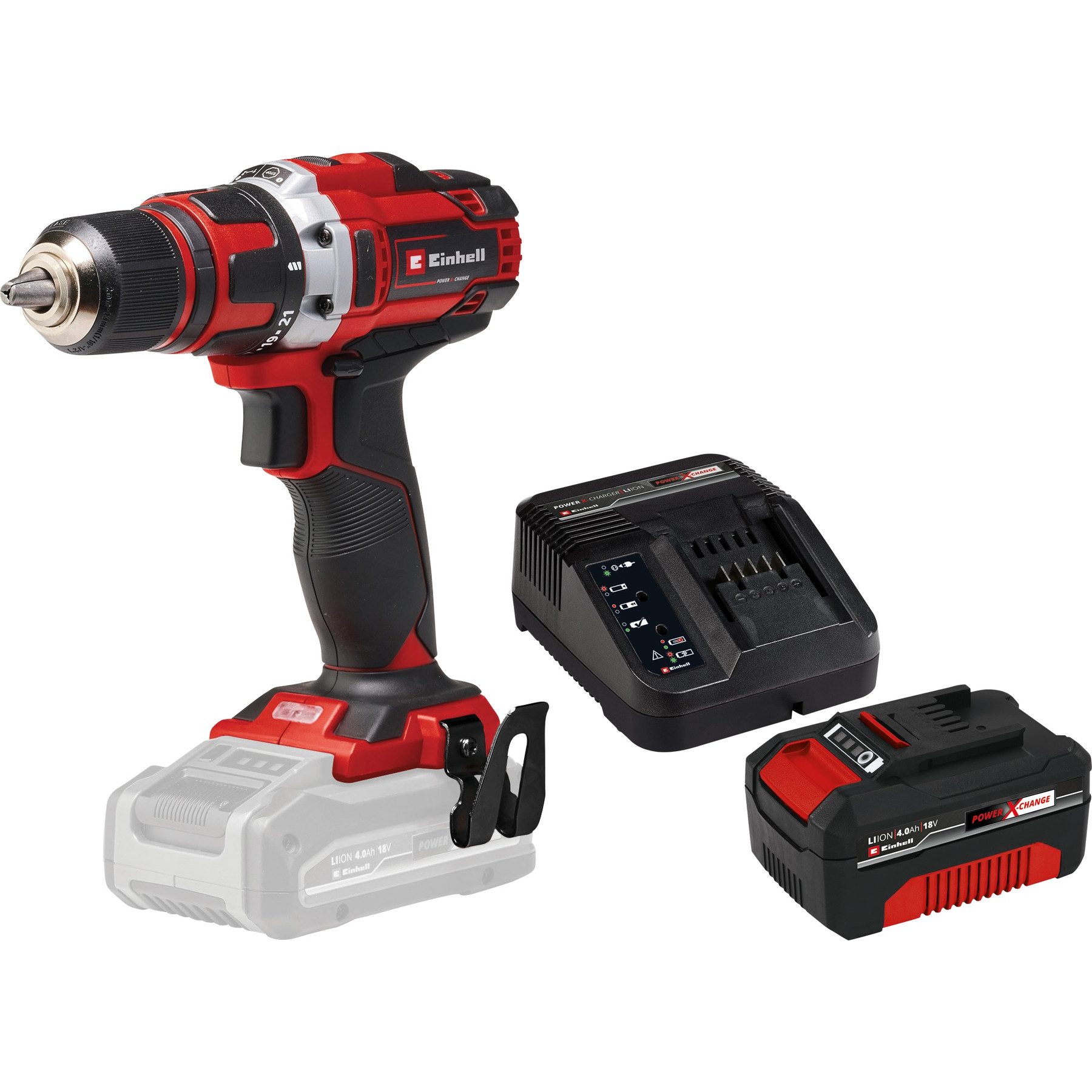 Einhell Akku-Bohrschrauber EINHELL Akku-Bohrschrauber TE-CD 18/40 Li Kit (1x 4,0 Ah)