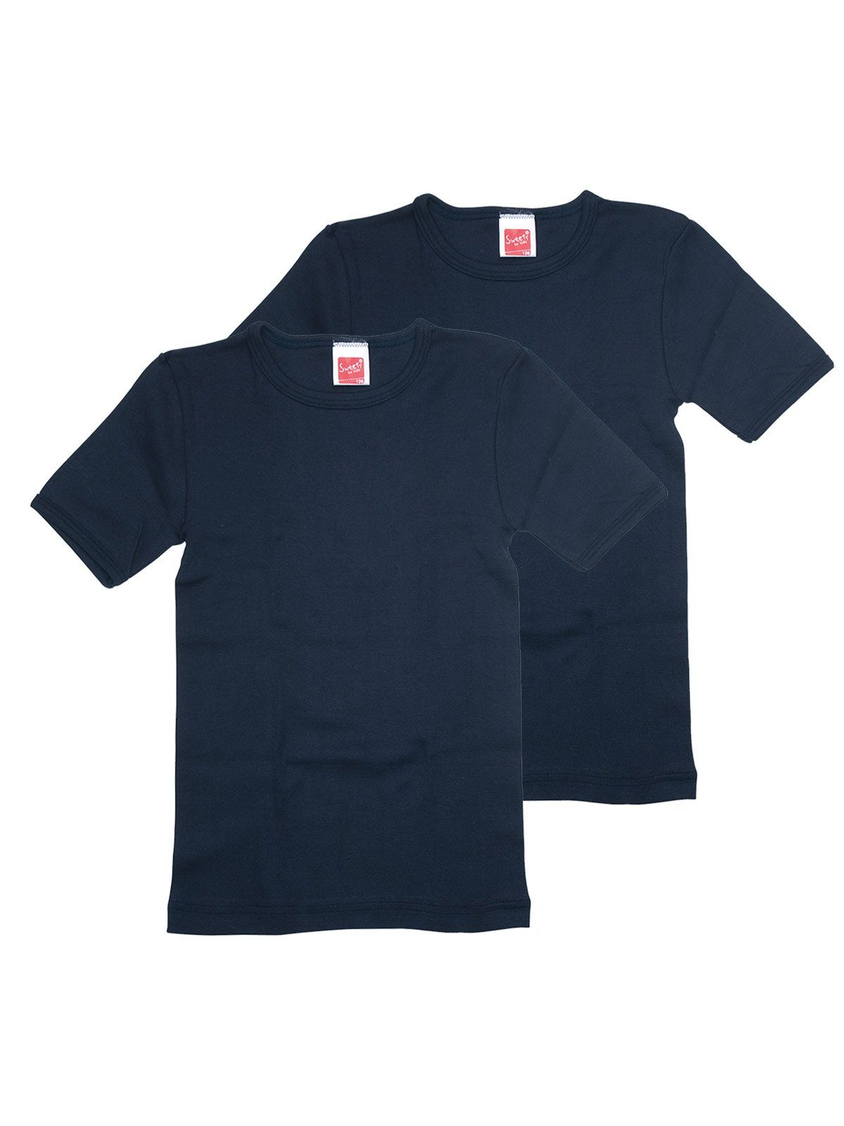 hohe 2er Shirt Kinder Kids Sweety 2-St) (Spar-Set, Winterwäsche Sparpack Markenqualität Achselhemd for navy