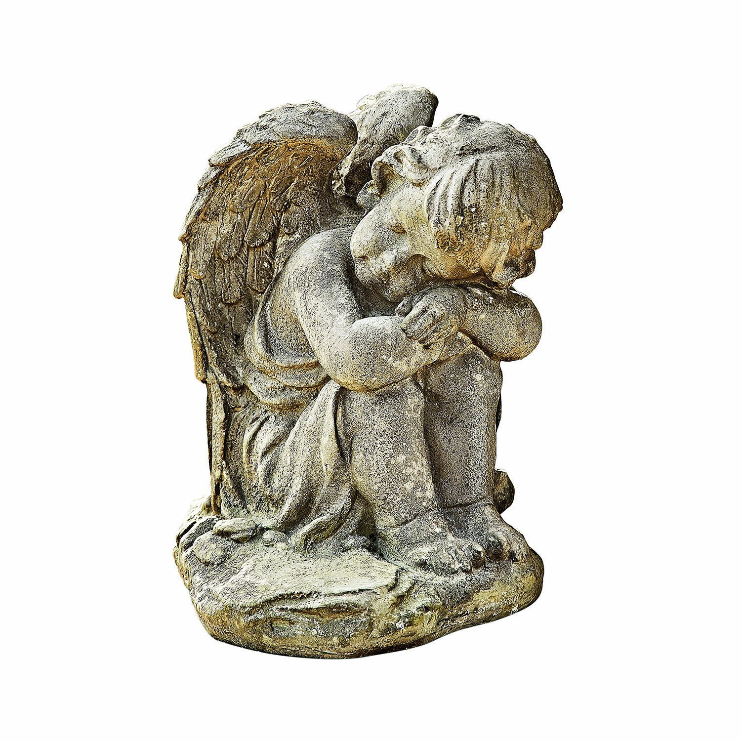 Gartenfigur Engel Bellivon antikgrau