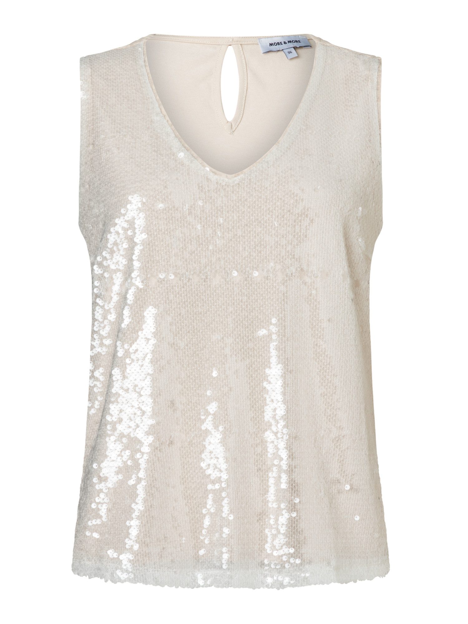 MORE&MORE Shirttop glitzerndes Pailletten-Top, Jerseyrücken günstig online kaufen