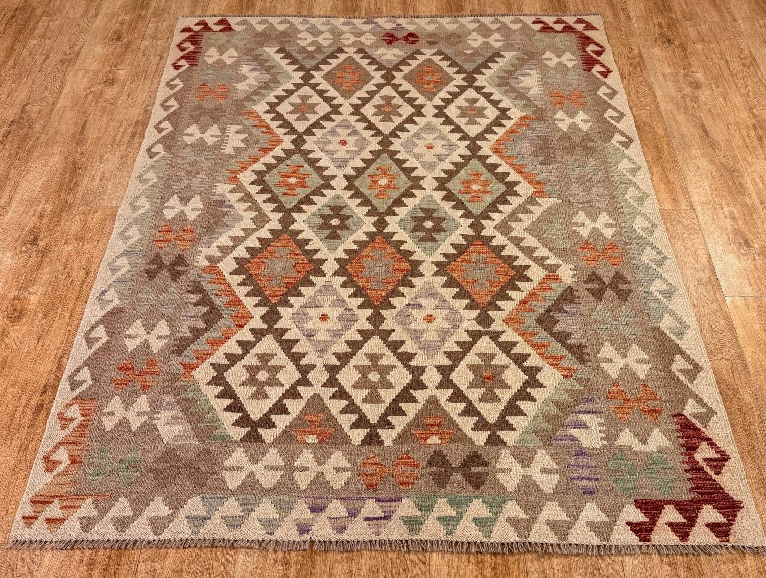 Rug Studios Teppich KELIM ORIGINAL HANDGEARBEITET, Rechteckig, Höhe: 5 mm, Handgefertigt, 155 x 199 cm, Multi
