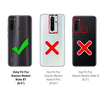 CoolGadget Handyhülle Denim Schutzhülle Flip Case für Xiaomi Redmi Note 8T 6,3 Zoll, Book Cover Handy Tasche Hülle für Xiaomi Redmi Note 8T Klapphülle