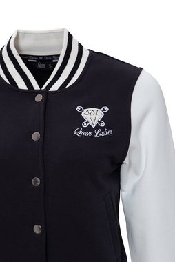 QueenKerosin Collegejacke mit Frottier-Stickerei