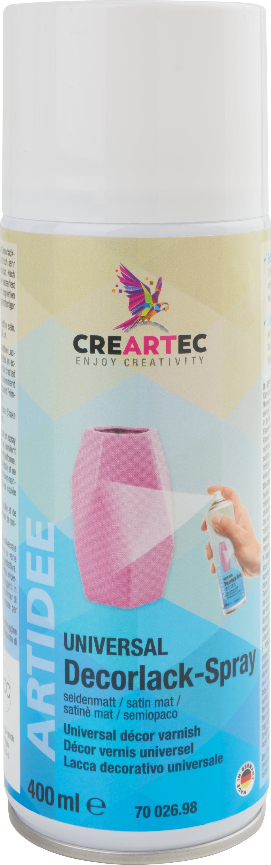 CREARTEC Bastelkleber Klarlack-Spray Universal-Decorlack-Spray, 400 ml