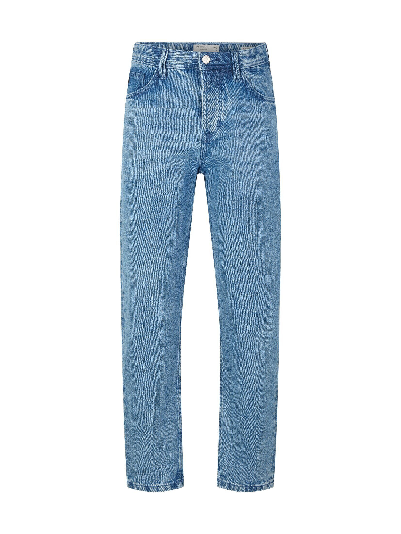 Loose Light Denim Denim Jeans Used TOM Blue Fit Straight-Jeans TAILOR Stone