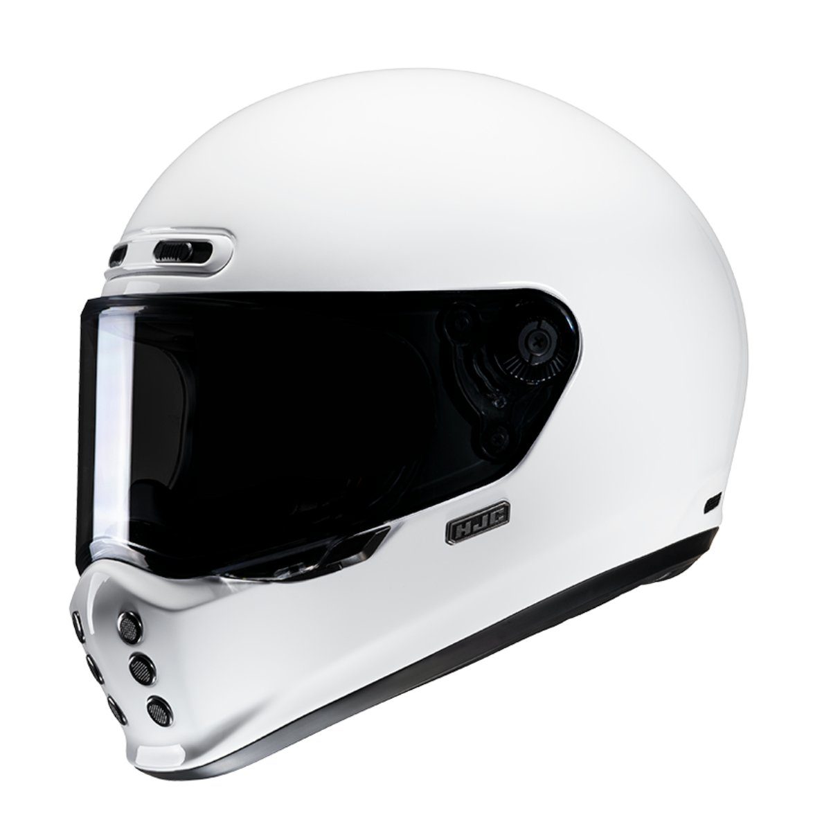 HJC Motorradhelm HJC V10 Solid weiß Integralhelm XL