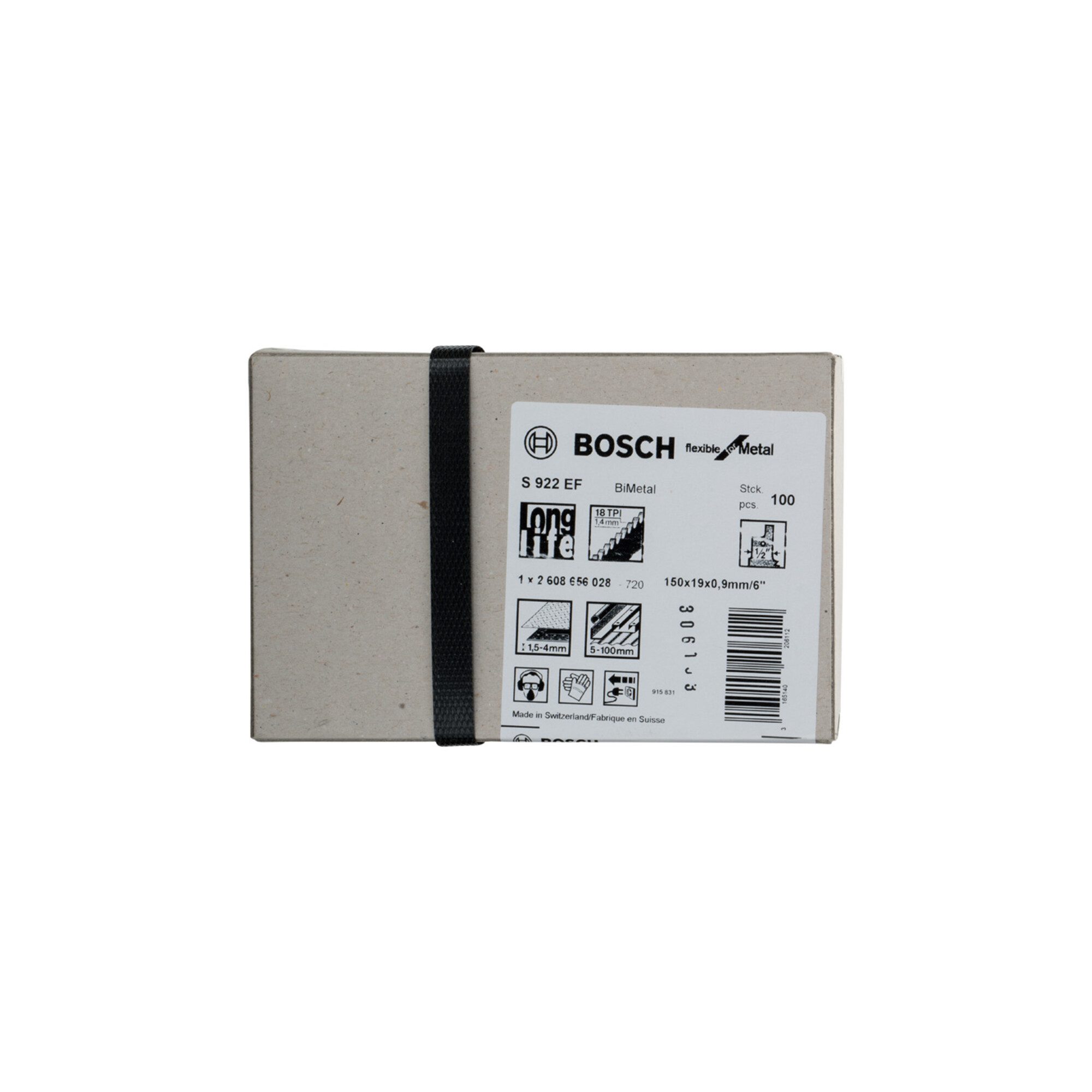 Bosch Professional Säbelsäge Bosch Säbelsägeblatt S 922 EF, Flexible for Metal 100 Stk