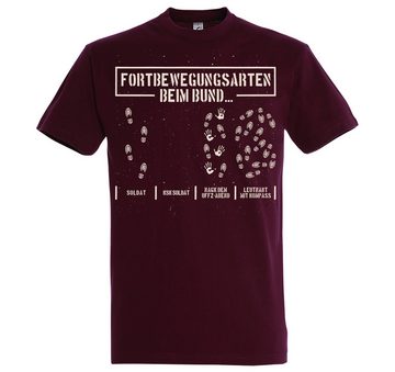 Youth Designz Print-Shirt Fortbewegungsarten beim Bund Herren T-Shirt mit lustigen Spruch für Herren