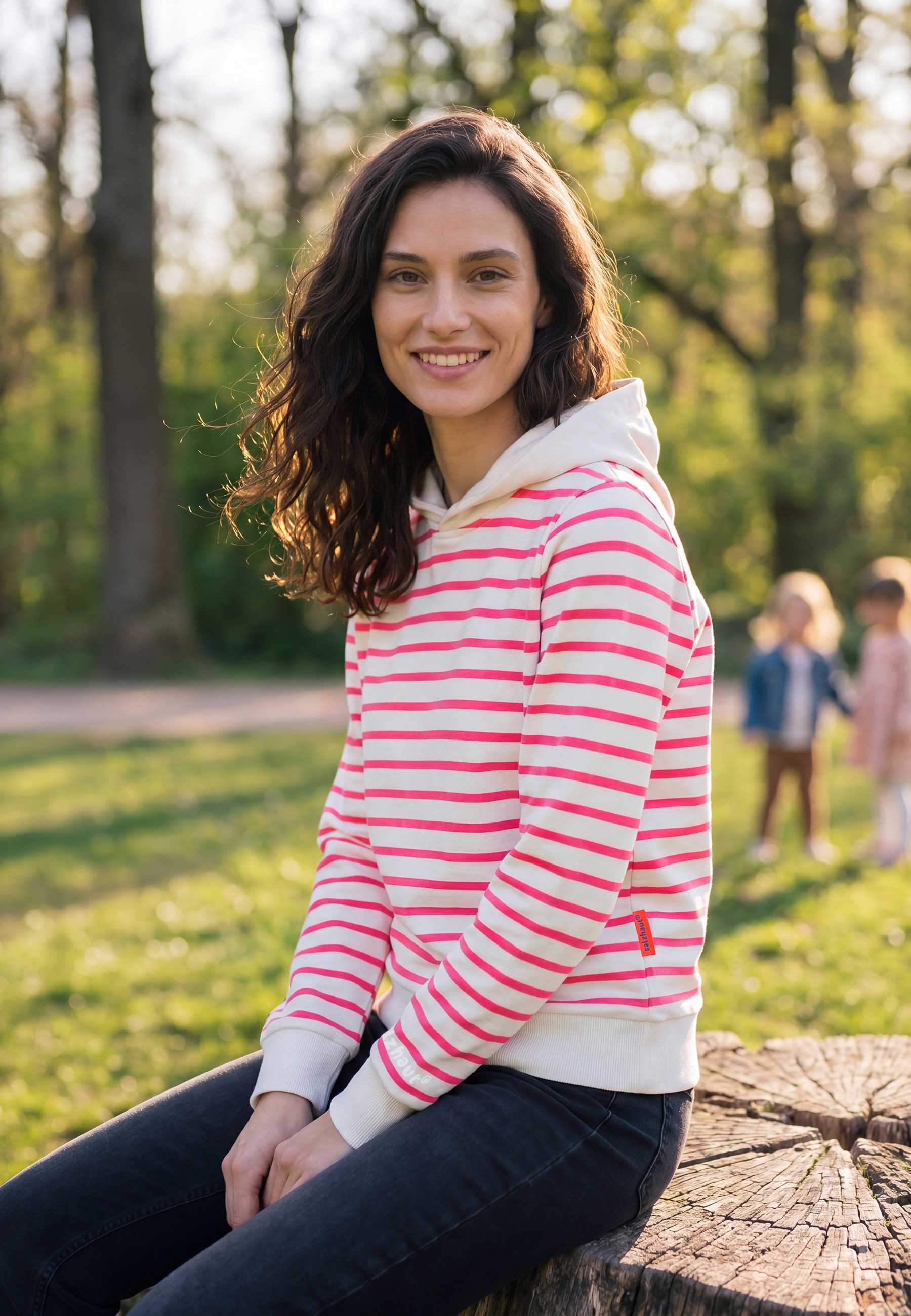 salzhaut Hoodie BAMMEL Damen normale Passform salzhaut Kapuzenpullover – bequemer Fit und nordisch klares Design