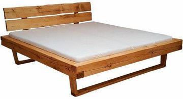 Home affaire Bettanlage Ultima, (Set, 3-St), 3tlg., aus Fichtenholz in Balken-Optik, aus 180 cm Bett, 2 Nachttische