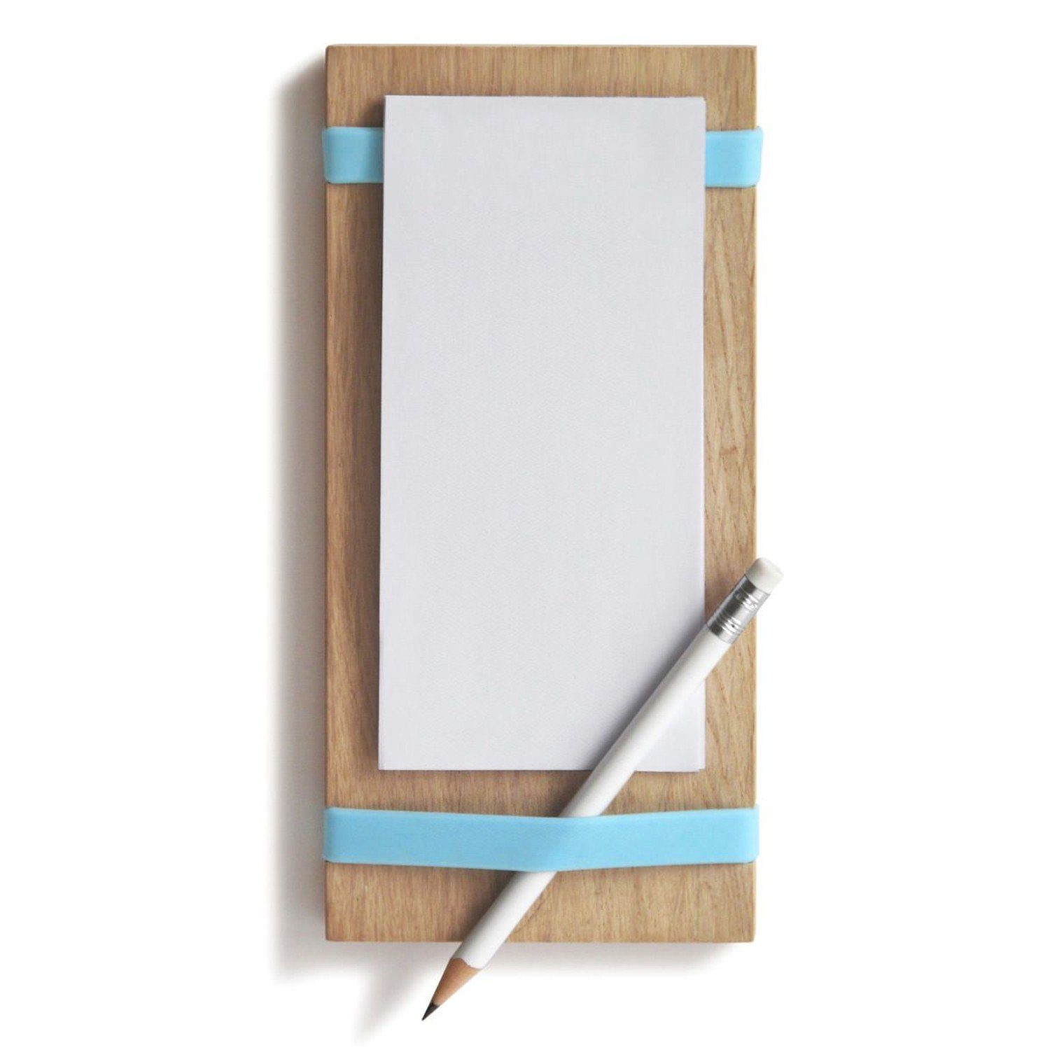 side by side Notizzettel Notizblockhalter Milch, Eier, Butter, hellblau