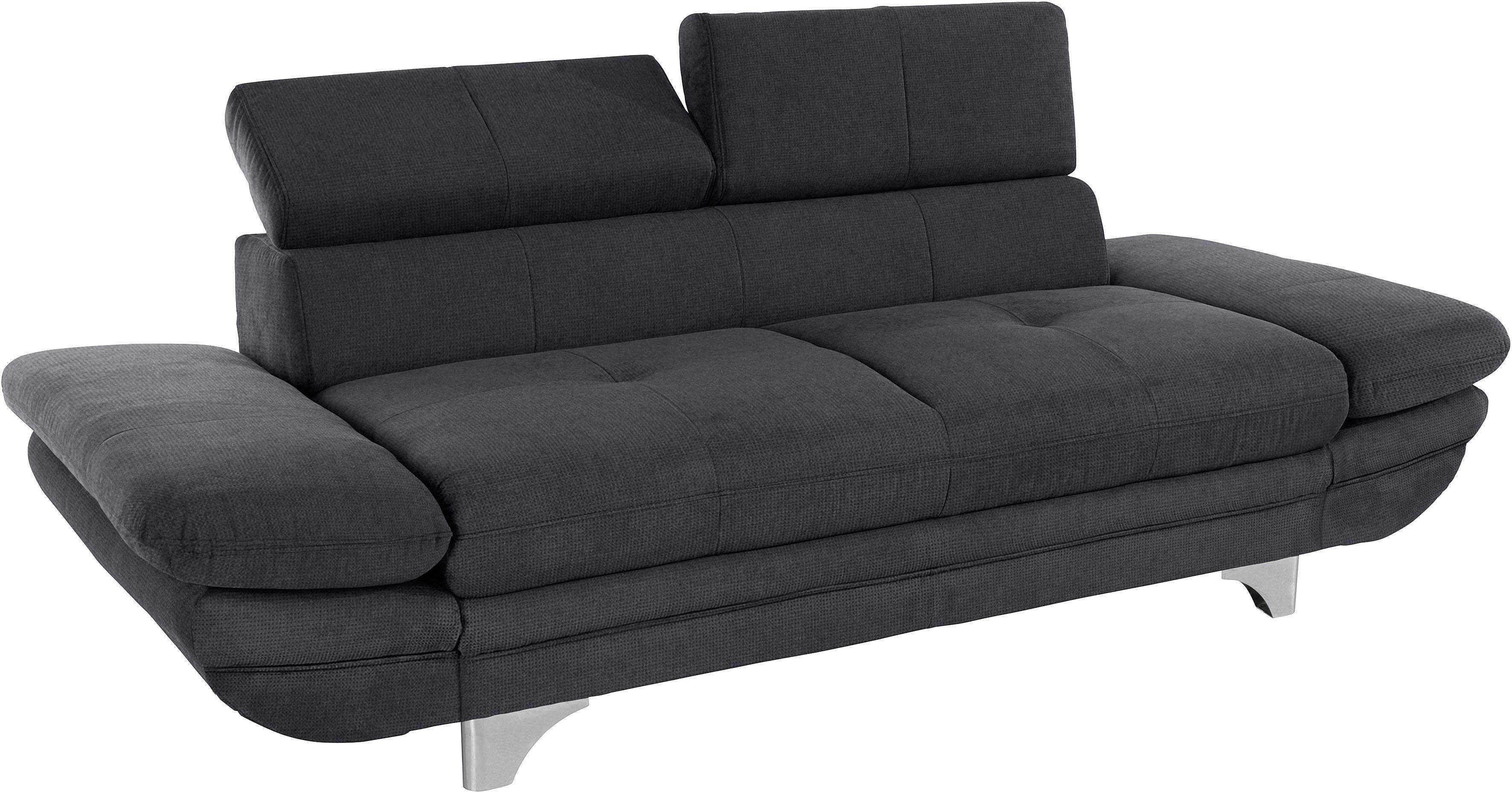 COTTA Polstergarnitur Enterprise, (Set), Set bestehend aus: 2-Sitzer mit Kopfteilverstellung & Hocker