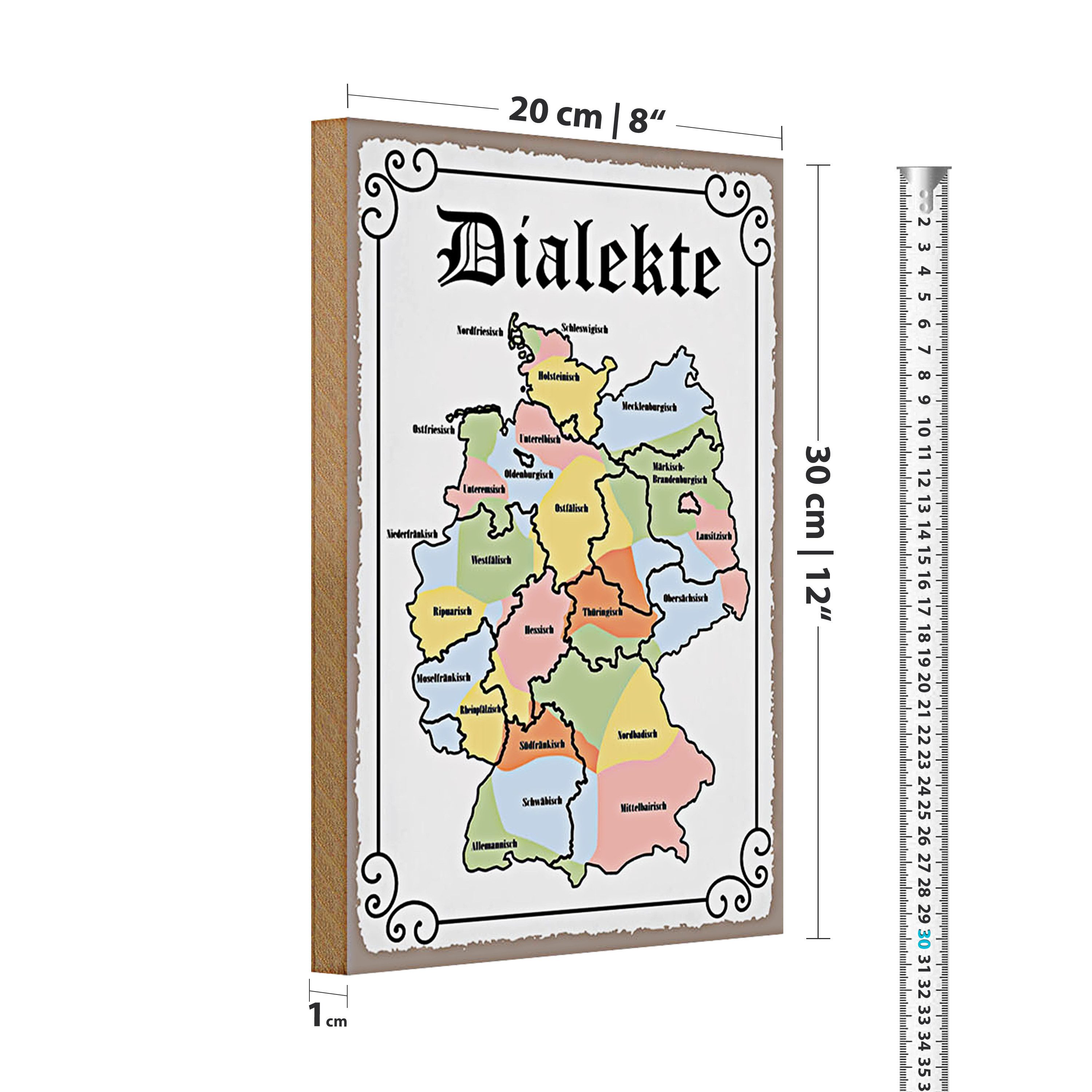 Roomando Holzbild Holzschild Spruch 20x30cm Dialekte günstig online kaufen