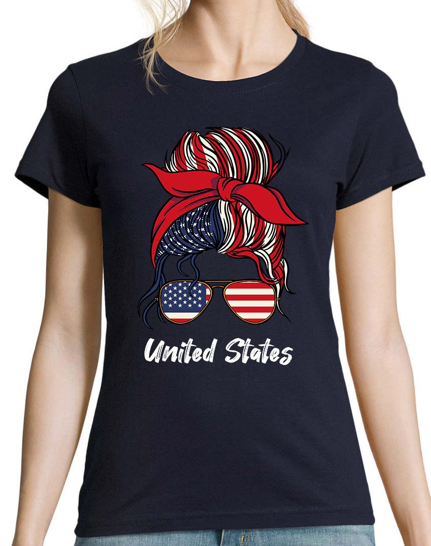Youth Designz Print-Shirt USA Flagge Damen günstig online kaufen
