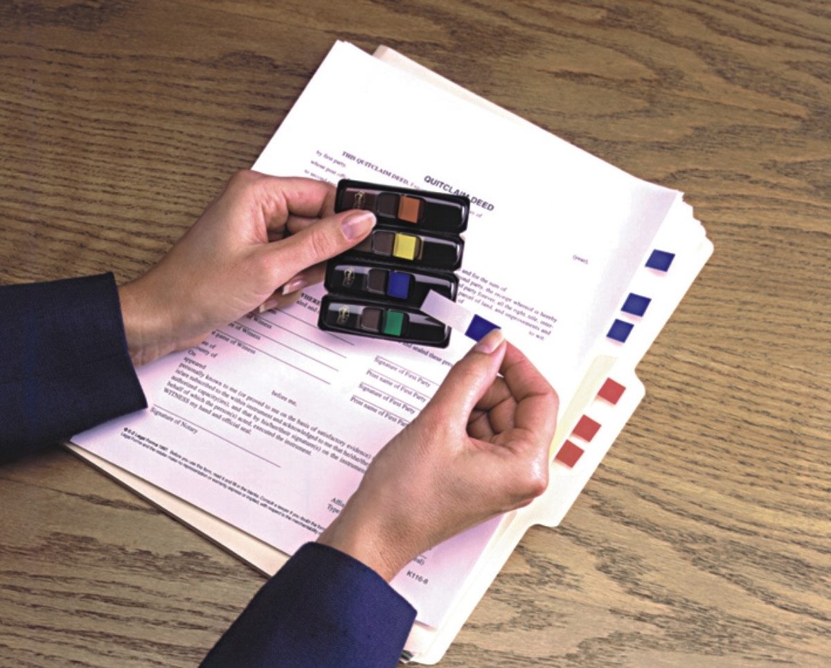 Post-it Notes Haftnotizblock Haftstreifen Index Mini 4x35 Streifen Set mit rot blau grün gelb