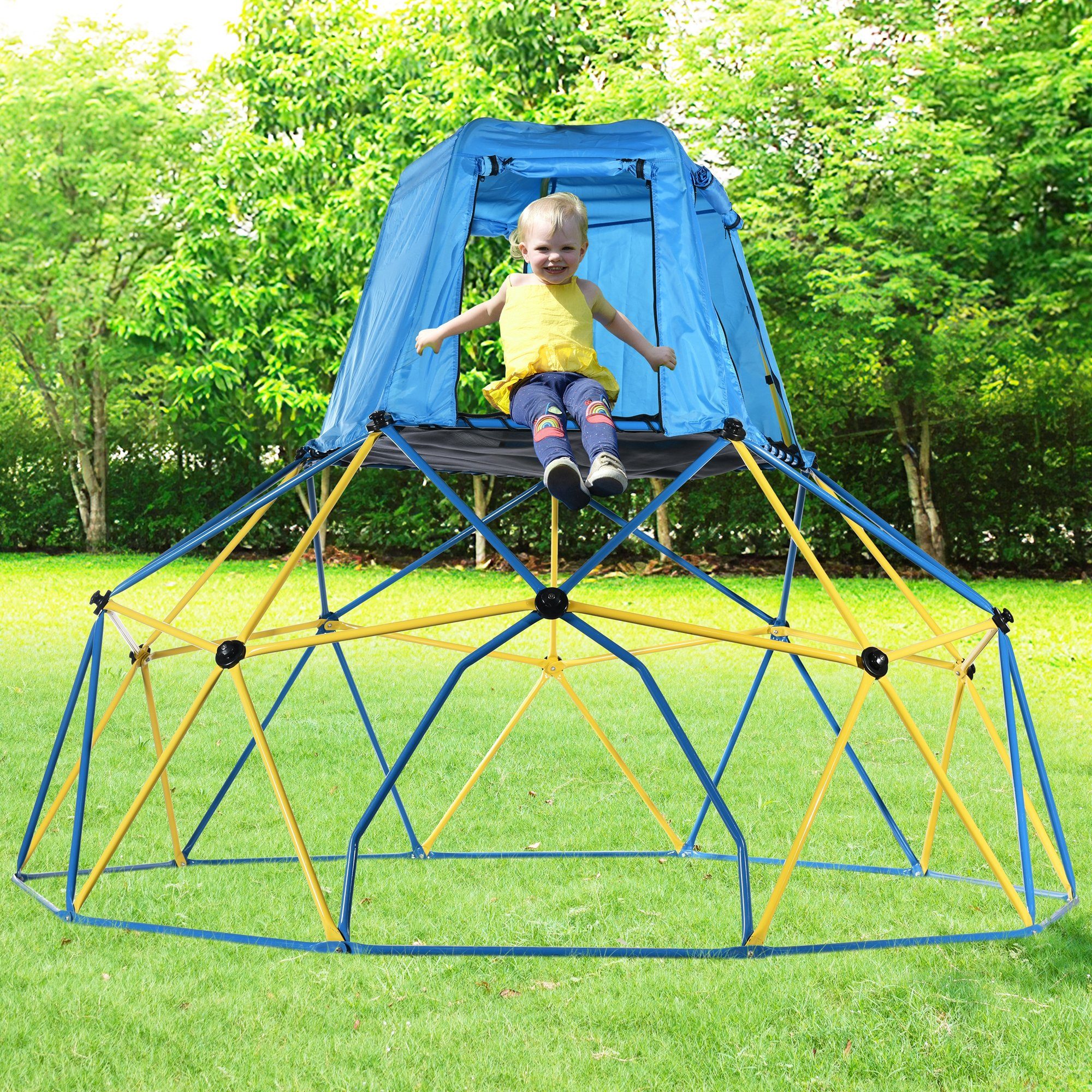 EXTSUD Klettergerüst 12ft Kletterkuppel mit Top Zelt, (Kinder