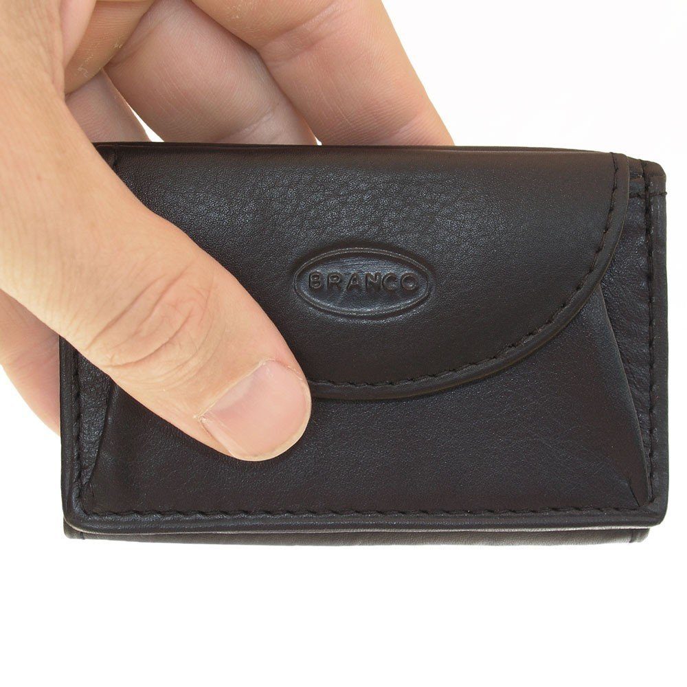 BRANCO Mini Mini-Portemonnaie Schwarz, Branco Geldbörse Leder, Geldbörse 105 / aus Kleine