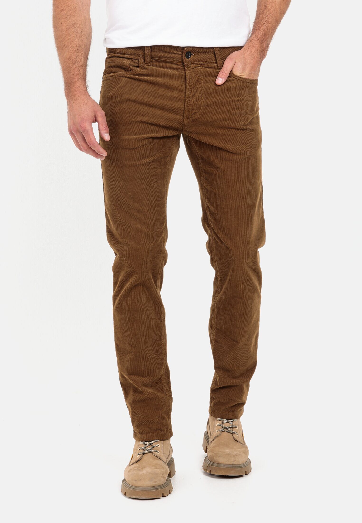 camel active 5-Pocket-Jeans 5-Pocket Cordhose Regular Fit Braun