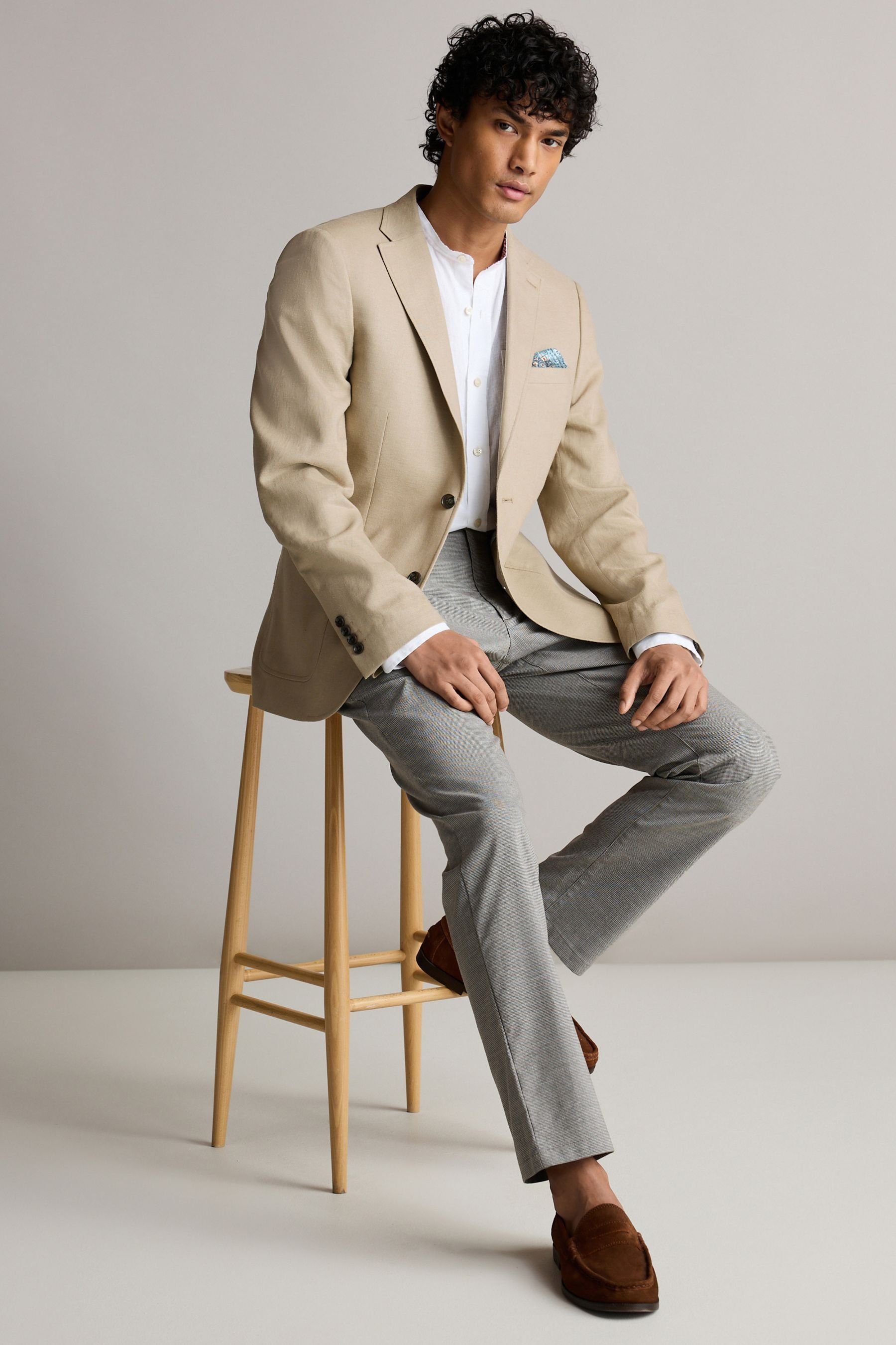 Next Leinensakko Blazer aus Leinengemisch (1-tlg)