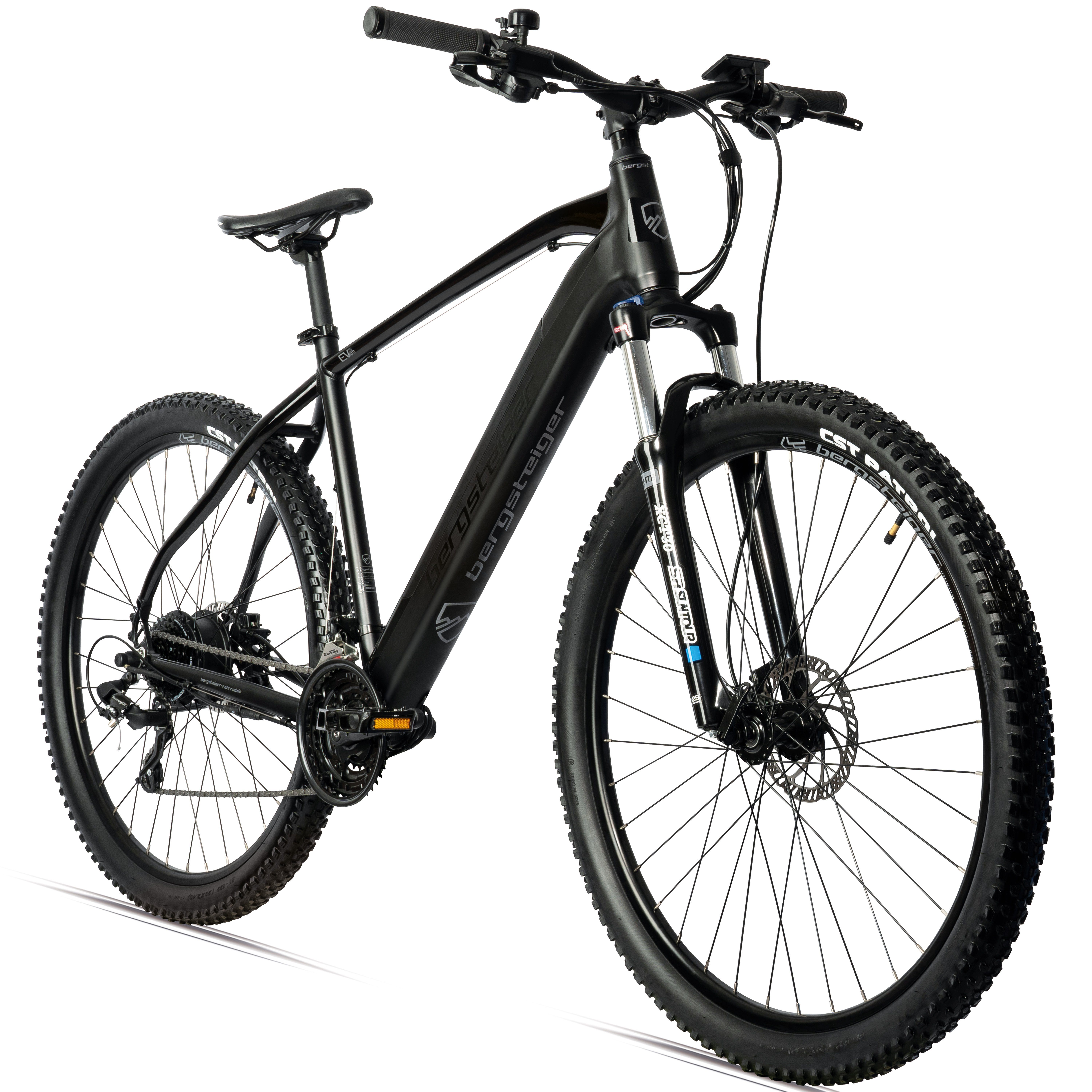 bergsteiger E-Bike Cannock E-Mountainbike mit 250 Watt Motor, 36V 10.4Ah & 12Ah Akku, Kettenschaltung, Heckmotor