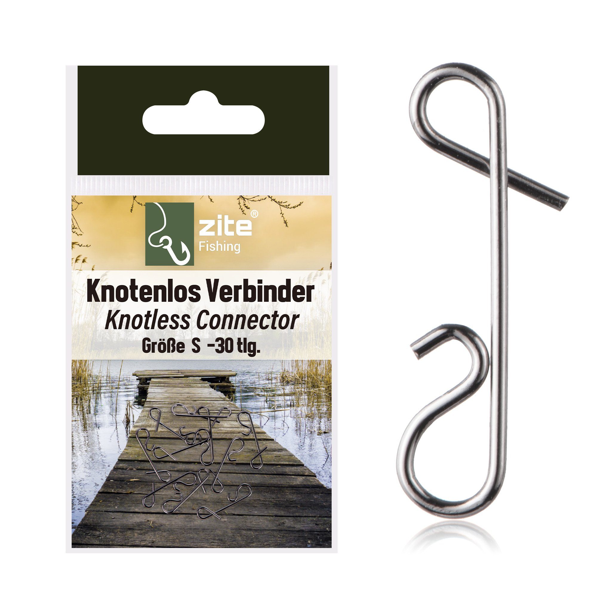 Angelwirbel Knotenlos Verbinder Angelwirbel Größe S No Knot Set 30 Stück