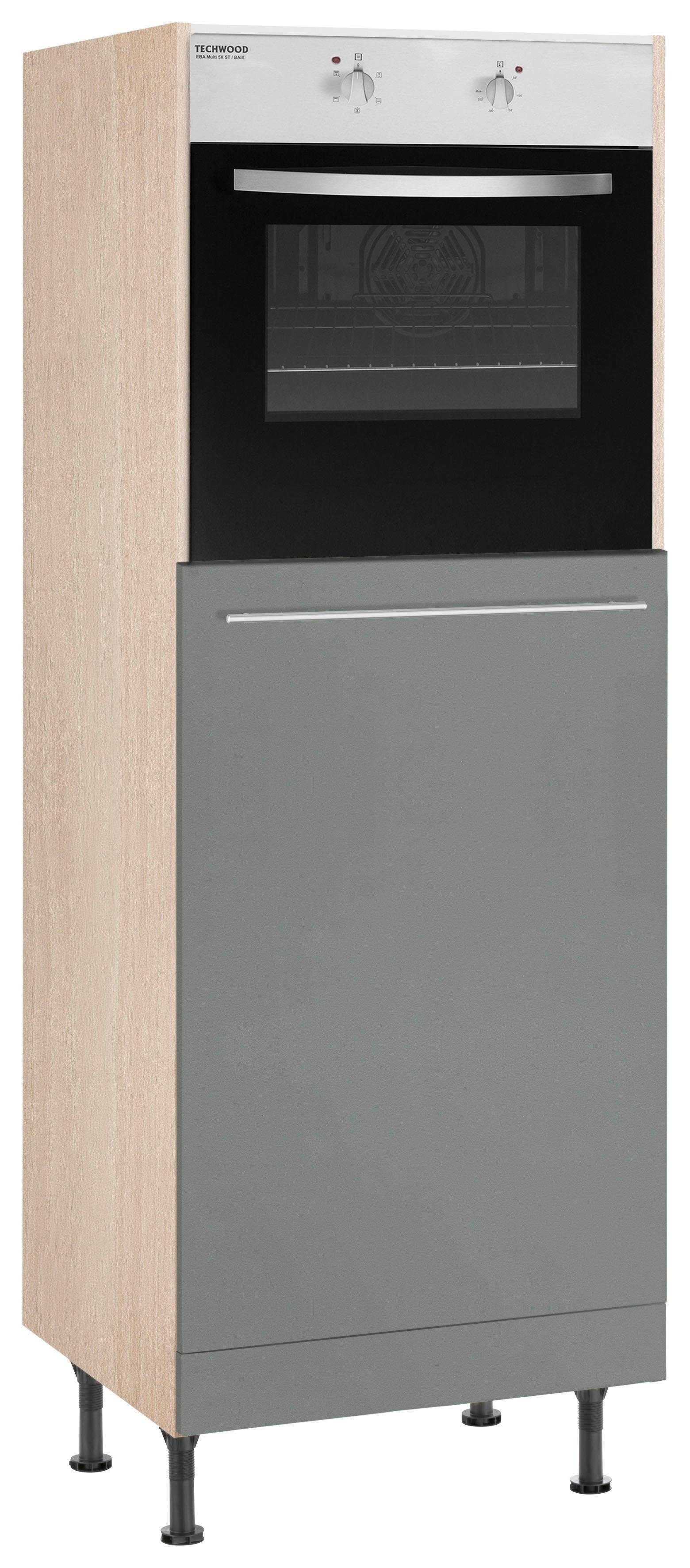 OPTIFIT Backofenumbauschrank Bern 60 cm breit, 176 cm hoch, höhenverstellbare Stellfüße, mit Metallgriff