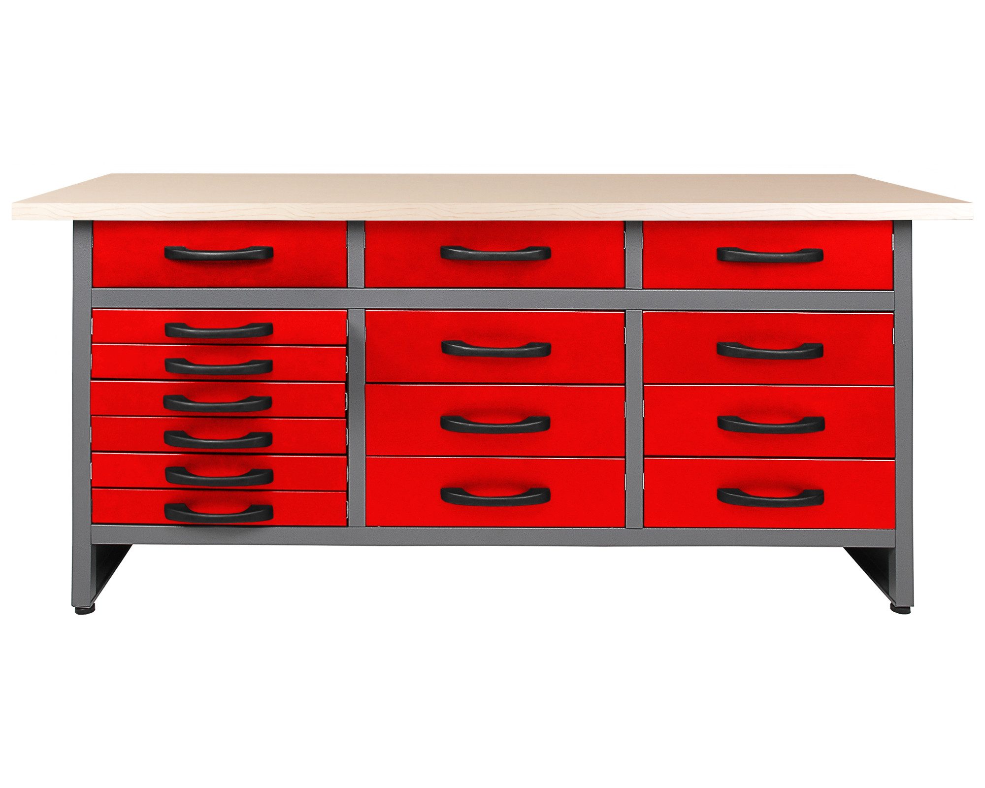 ONDIS24 Werkbank Ondis24 Werkbank Arbeitsplatte 160cm Werktisch rot